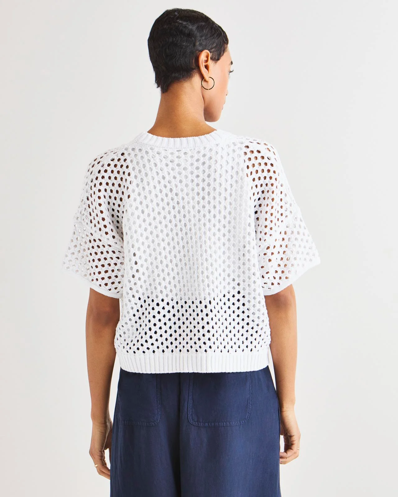 Nova Pointelle Short Sleeve Cardigan - Image 11