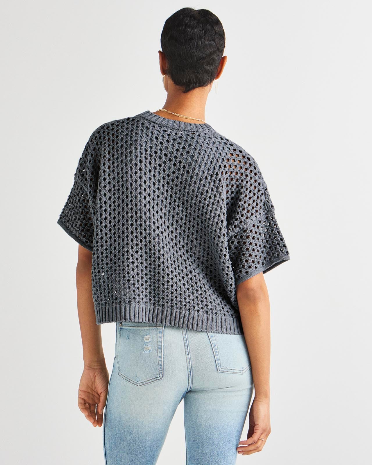 Nova Pointelle Short Sleeve Cardigan - Image 16