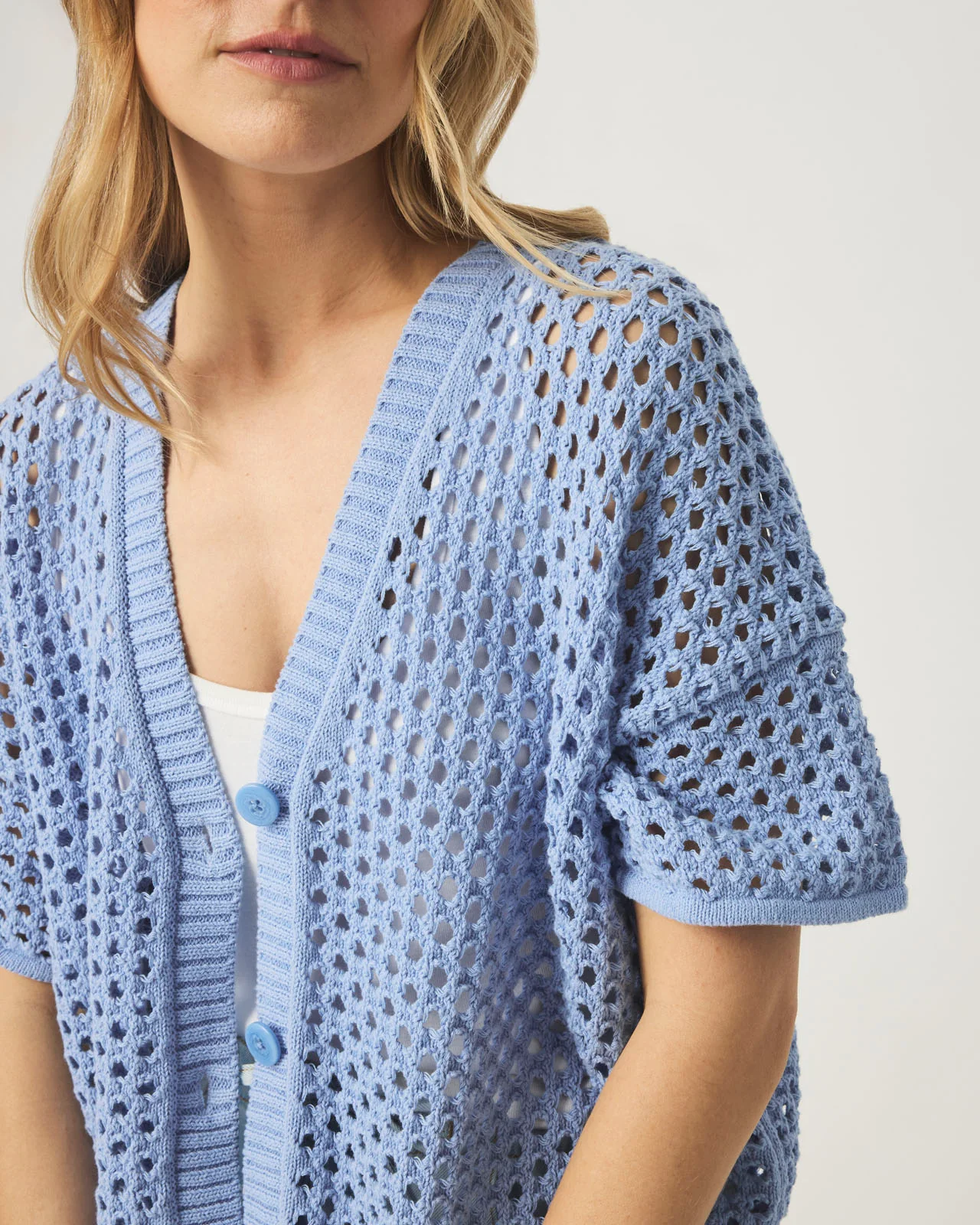 Nova Pointelle Short Sleeve Cardigan - Image 20