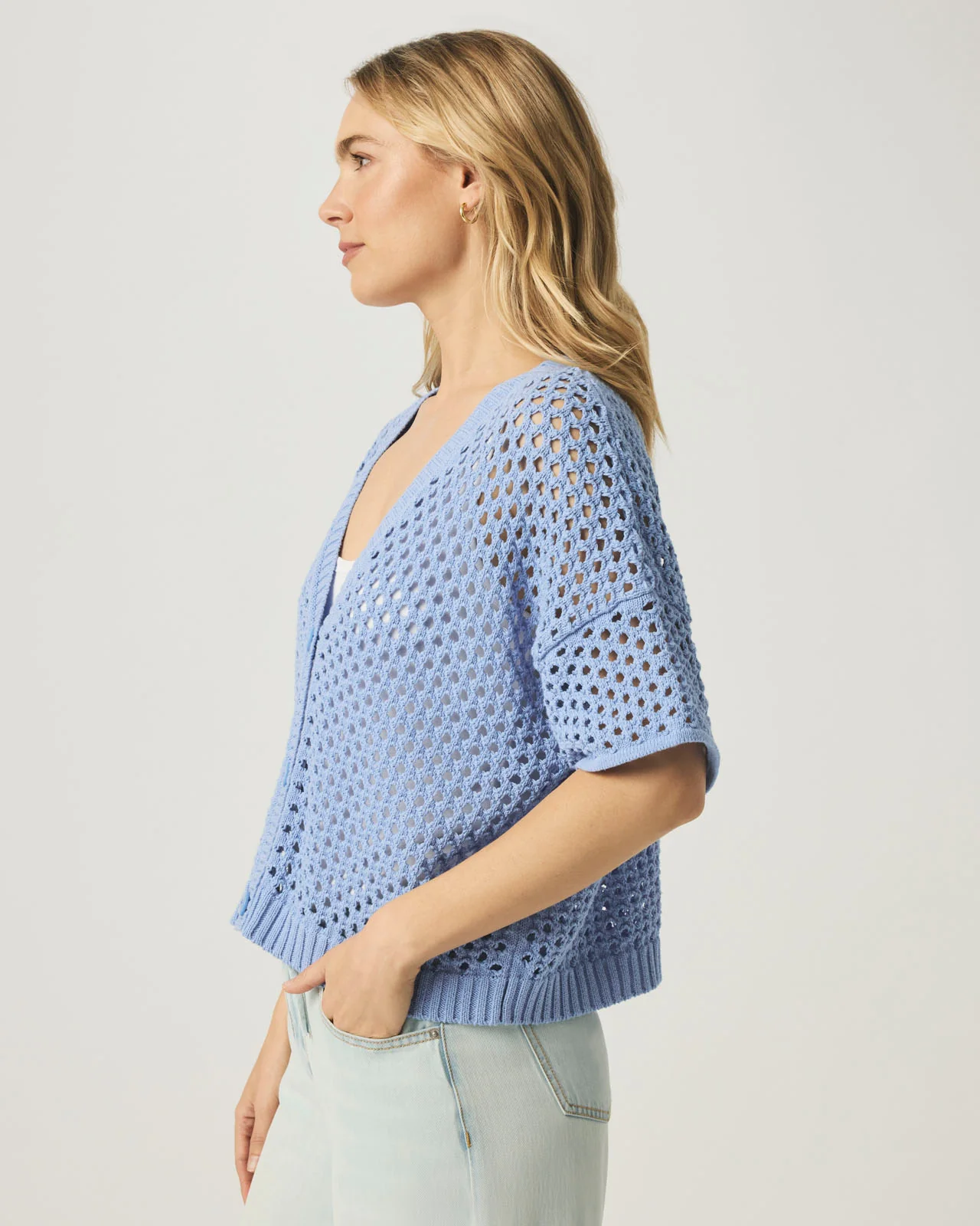 Nova Pointelle Short Sleeve Cardigan - Image 22