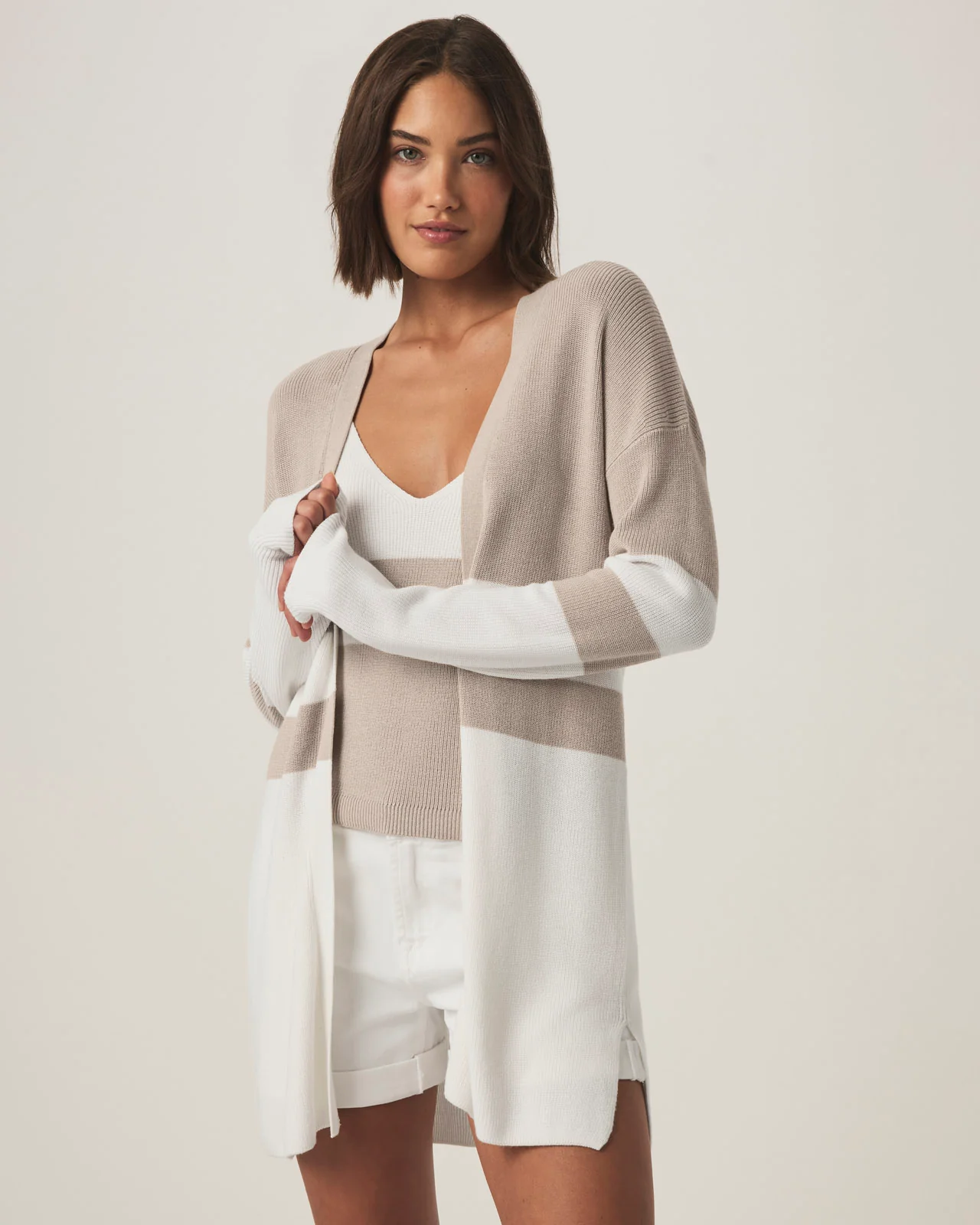Octavia Stripe Open Cardigan - Image 3