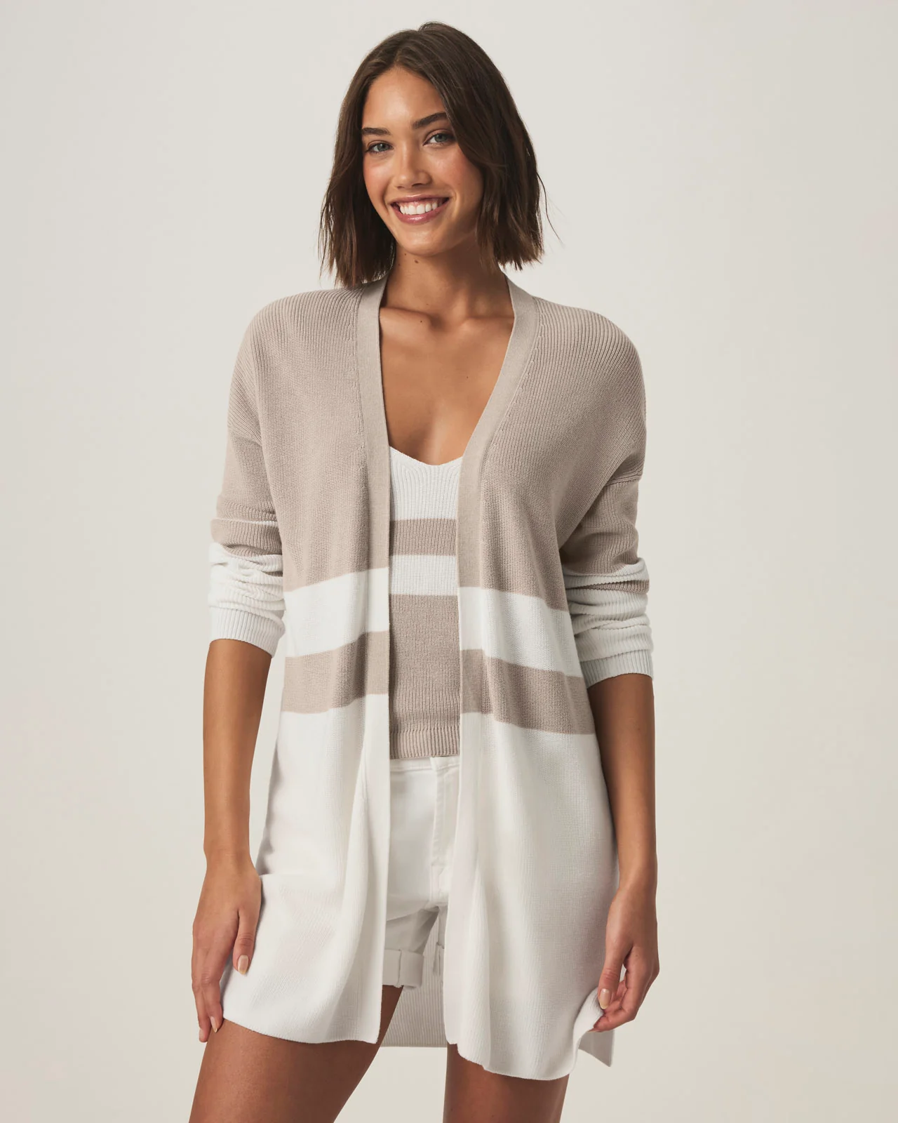 Octavia Stripe Open Cardigan - Image 6