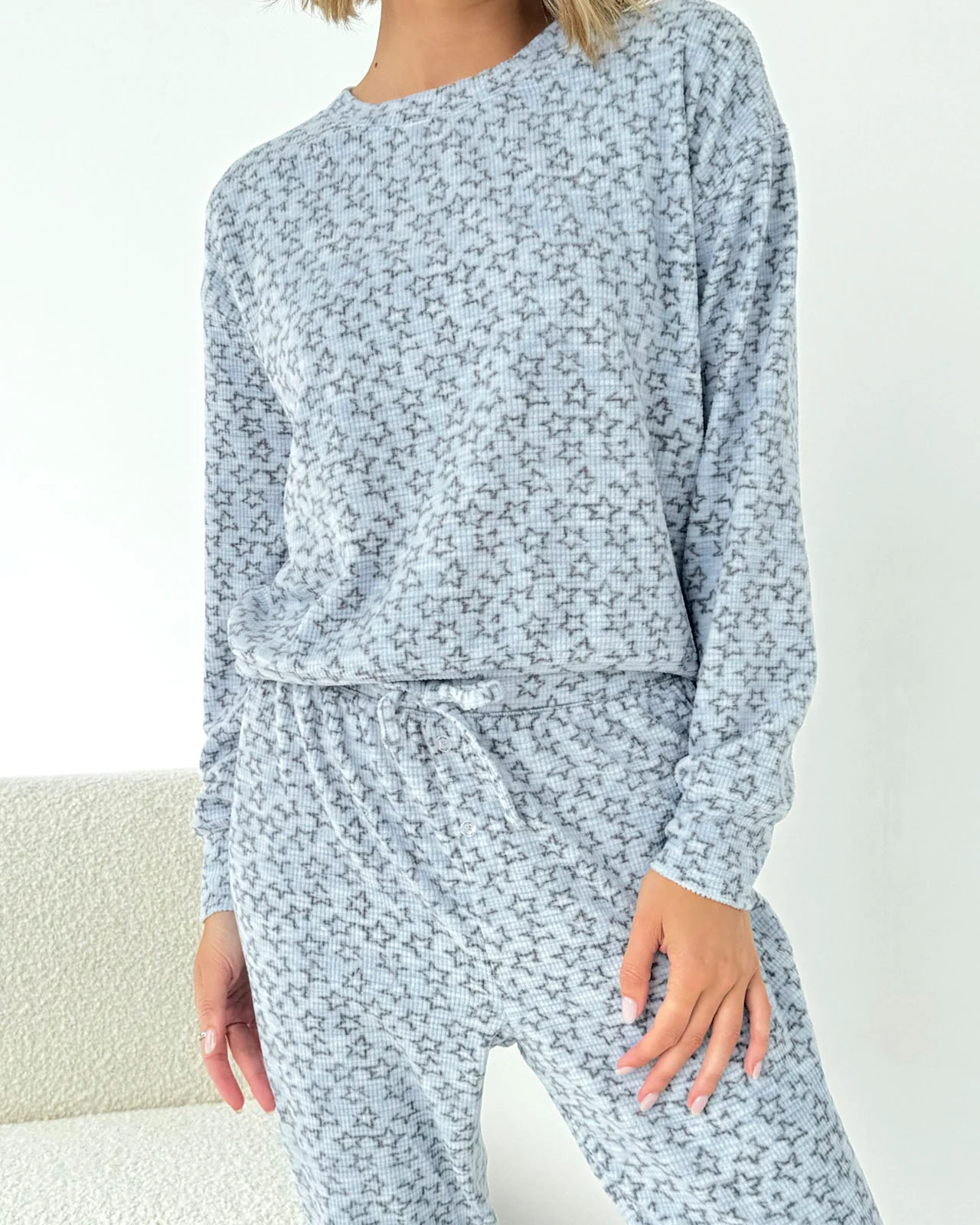 Outline Stars Marna Waffle PJ Set - Image 2