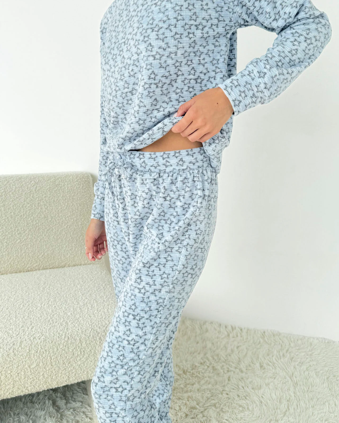 Outline Stars Marna Waffle PJ Set - Image 3