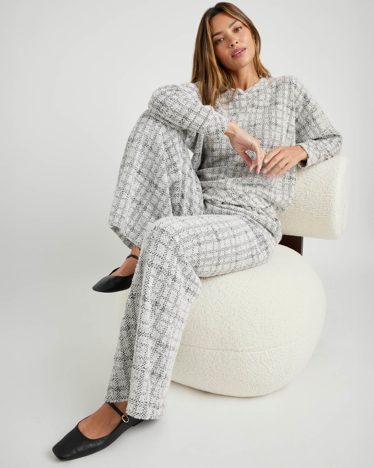 Penny Tweedy Plaid Crewneck Pullover - Image 3
