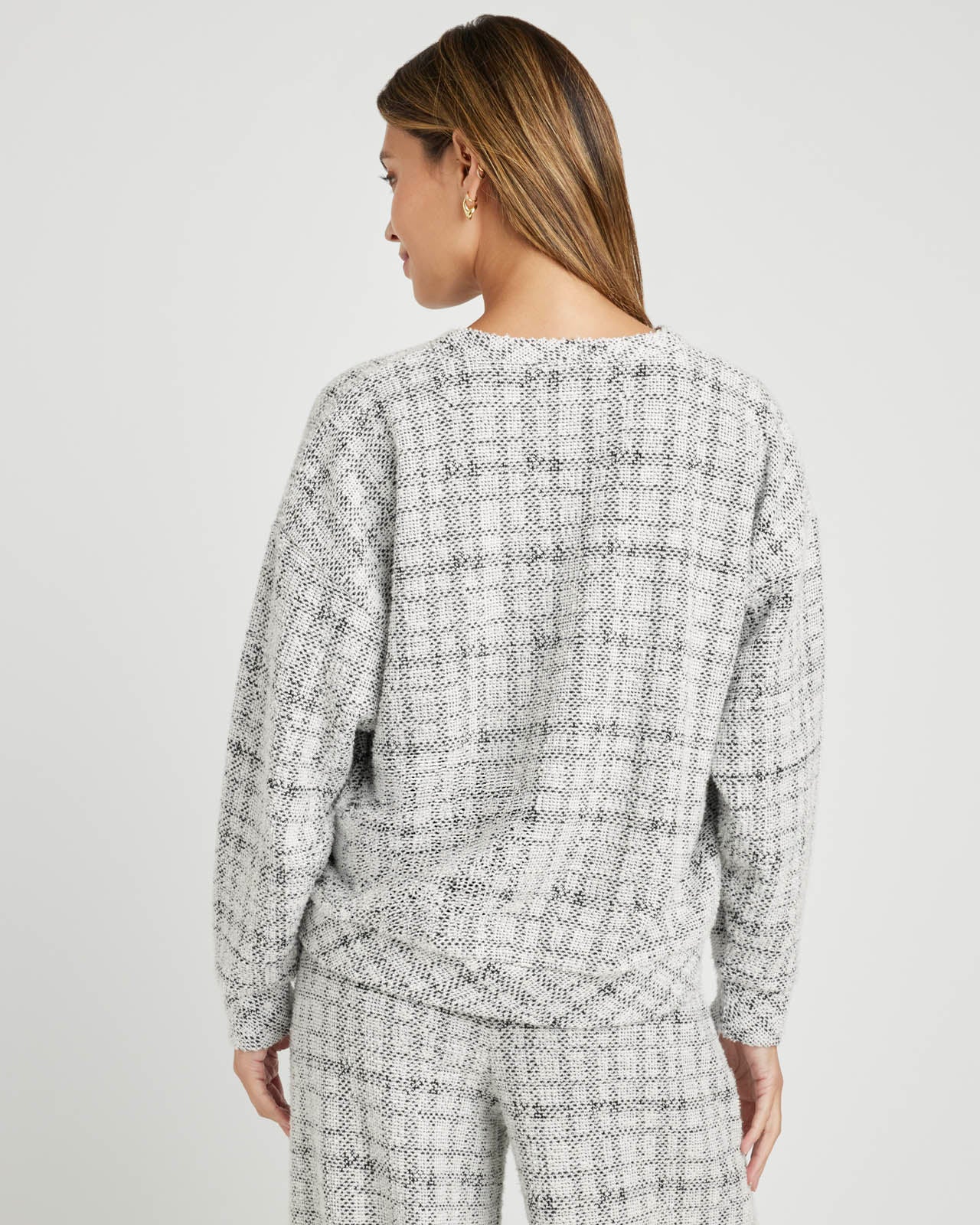 Penny Tweedy Plaid Crewneck Pullover - Image 5