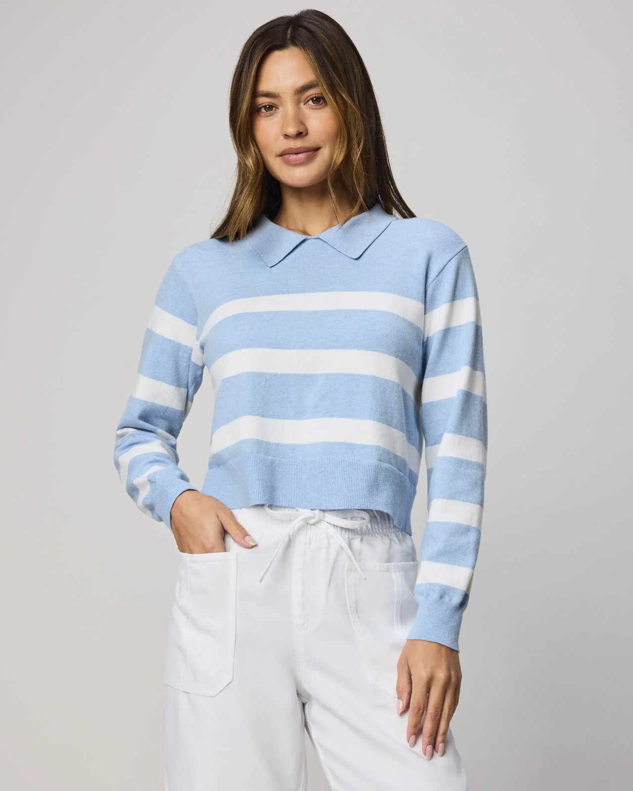 Phoebe Polo Stripe Sweater