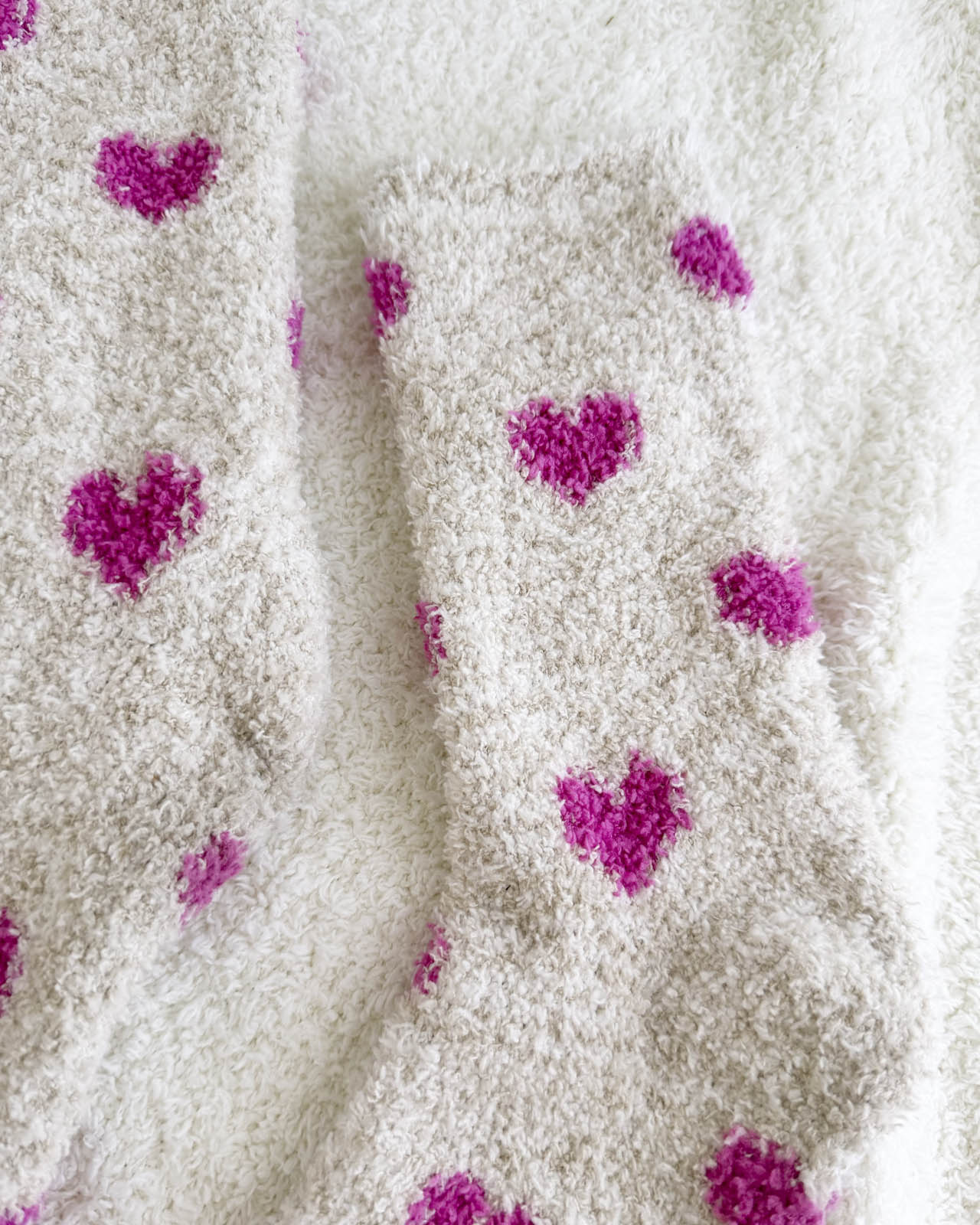 Pink Hearts Bia Fuzzy Socks - Image 3