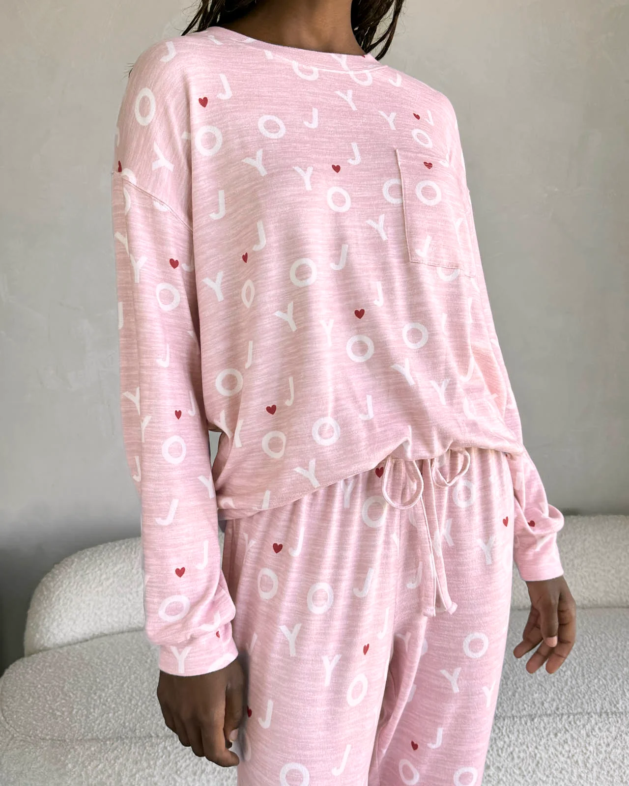Pink Joy Jumble Marna Pillow Soft PJ Set - Image 3