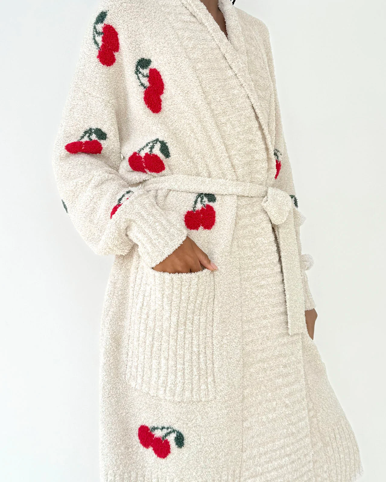 Pomona Fuzzy Yarn Cherries PJ Robe - Image 4
