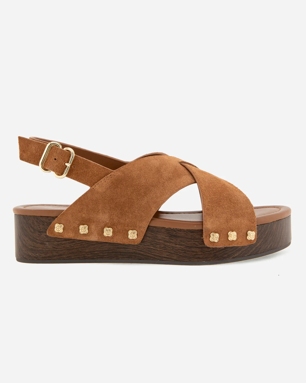 Quintana Suede Wedge in Caramel - Image 2