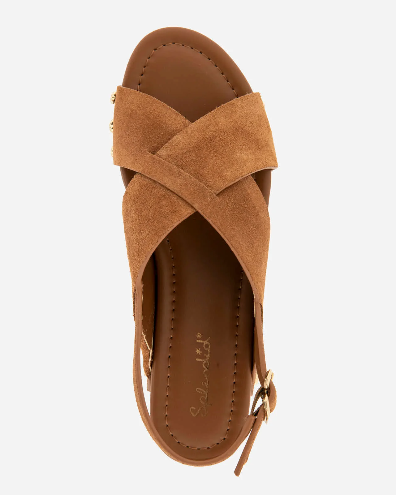 Quintana Suede Wedge in Caramel - Image 5