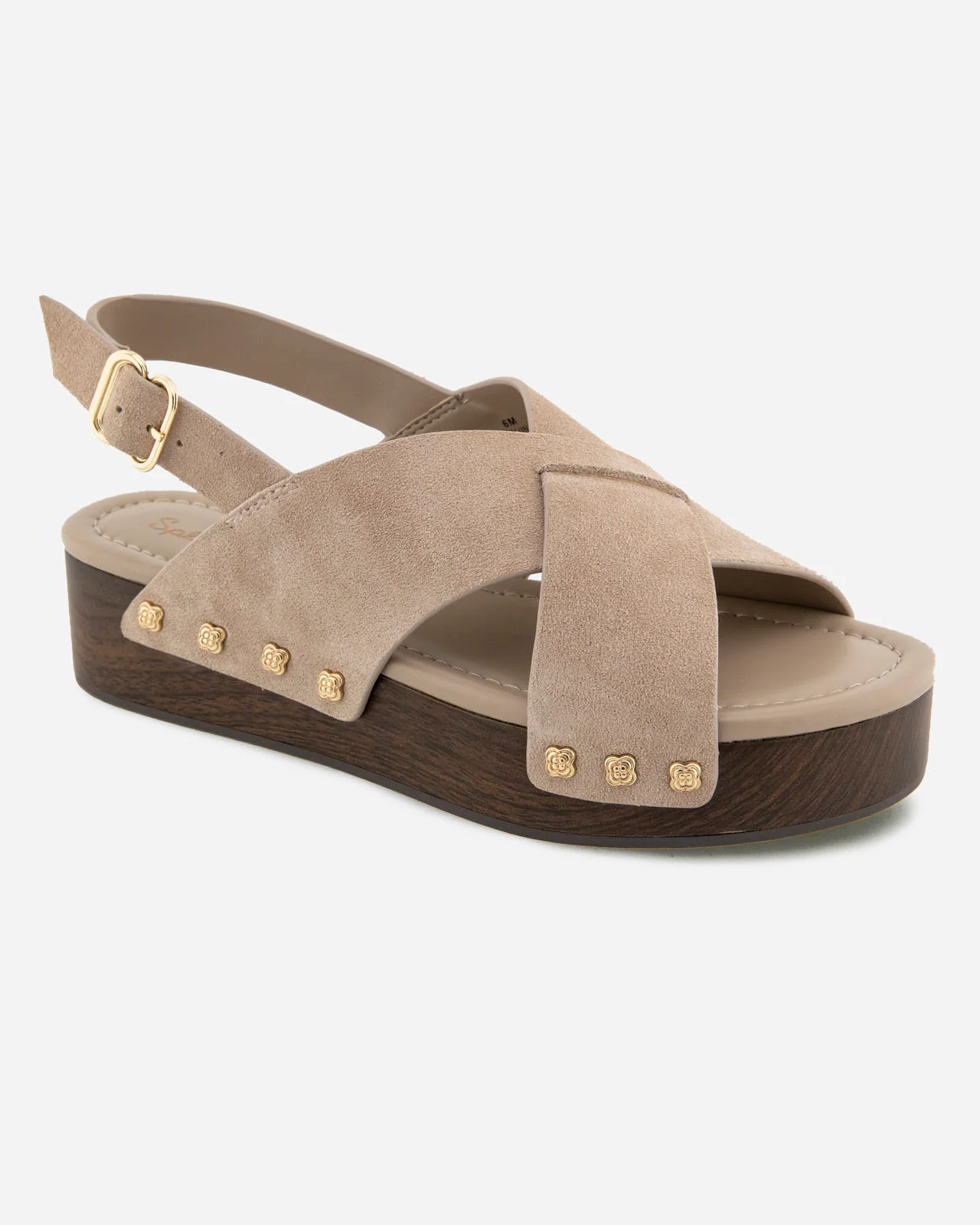 Quintana Suede Wedge in Moonstone