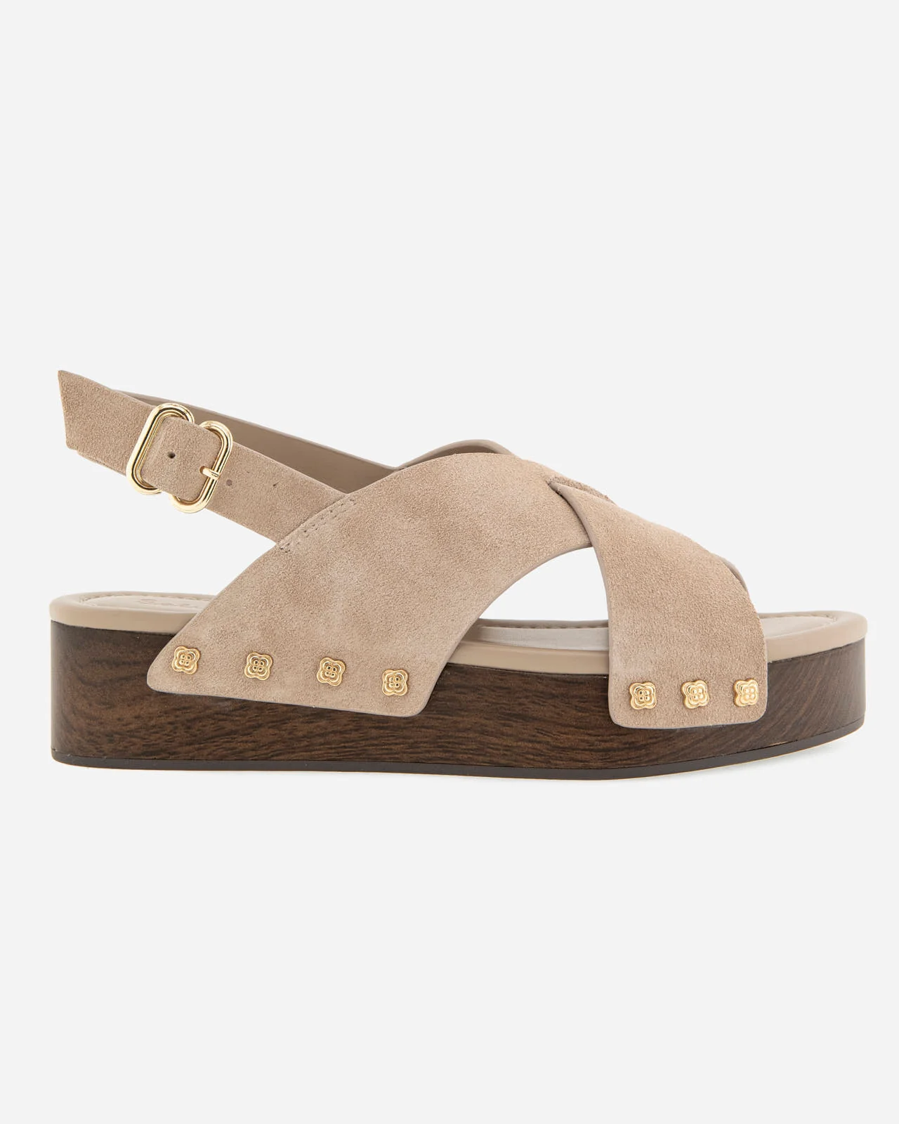 Quintana Suede Wedge in Moonstone - Image 2