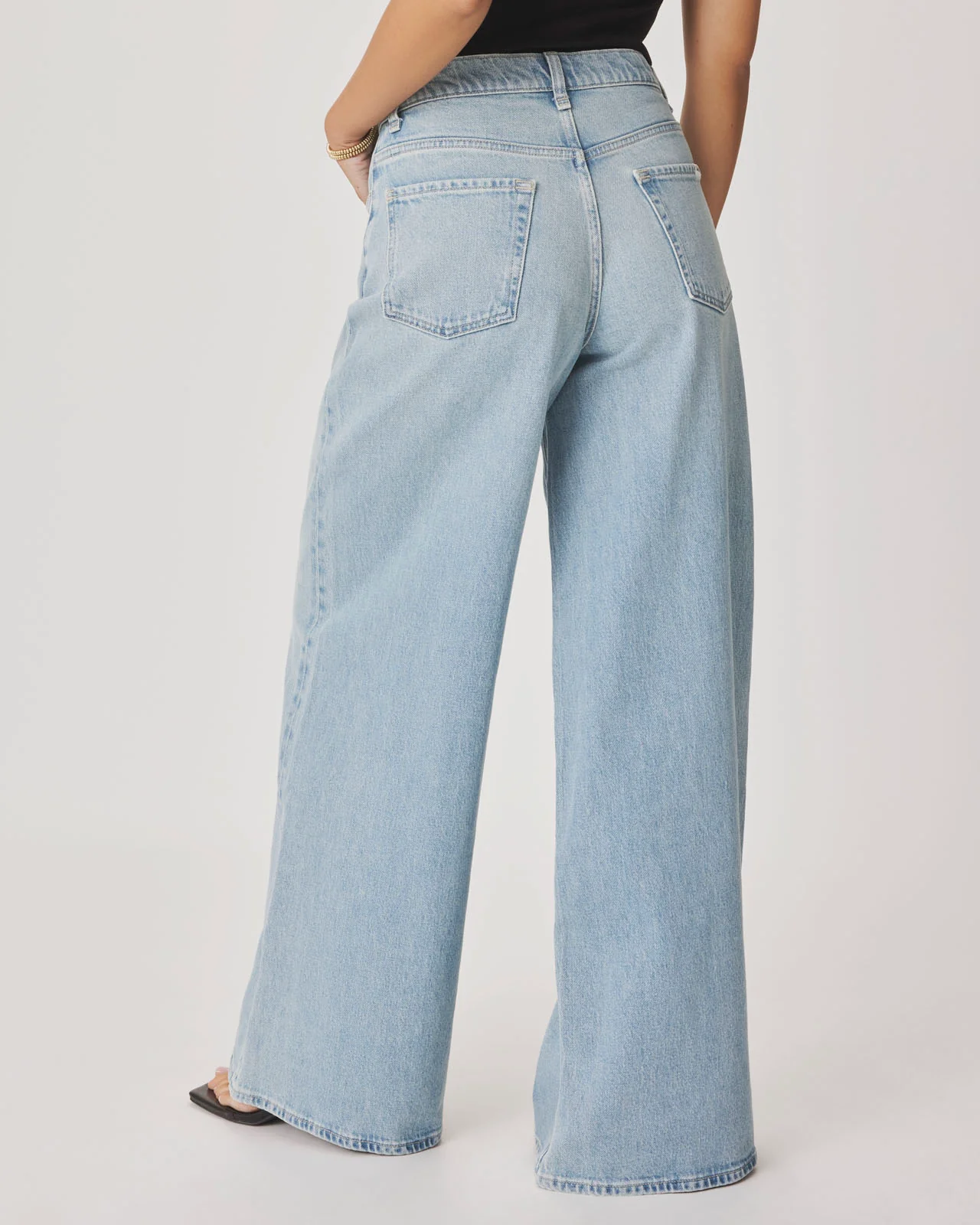 Ravyn Cuffed Wide Leg Jean in Light Wash - Image 6