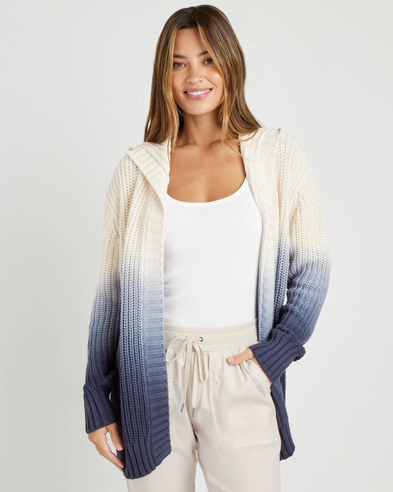 Raya Ombre Hooded Cardigan - Image 2