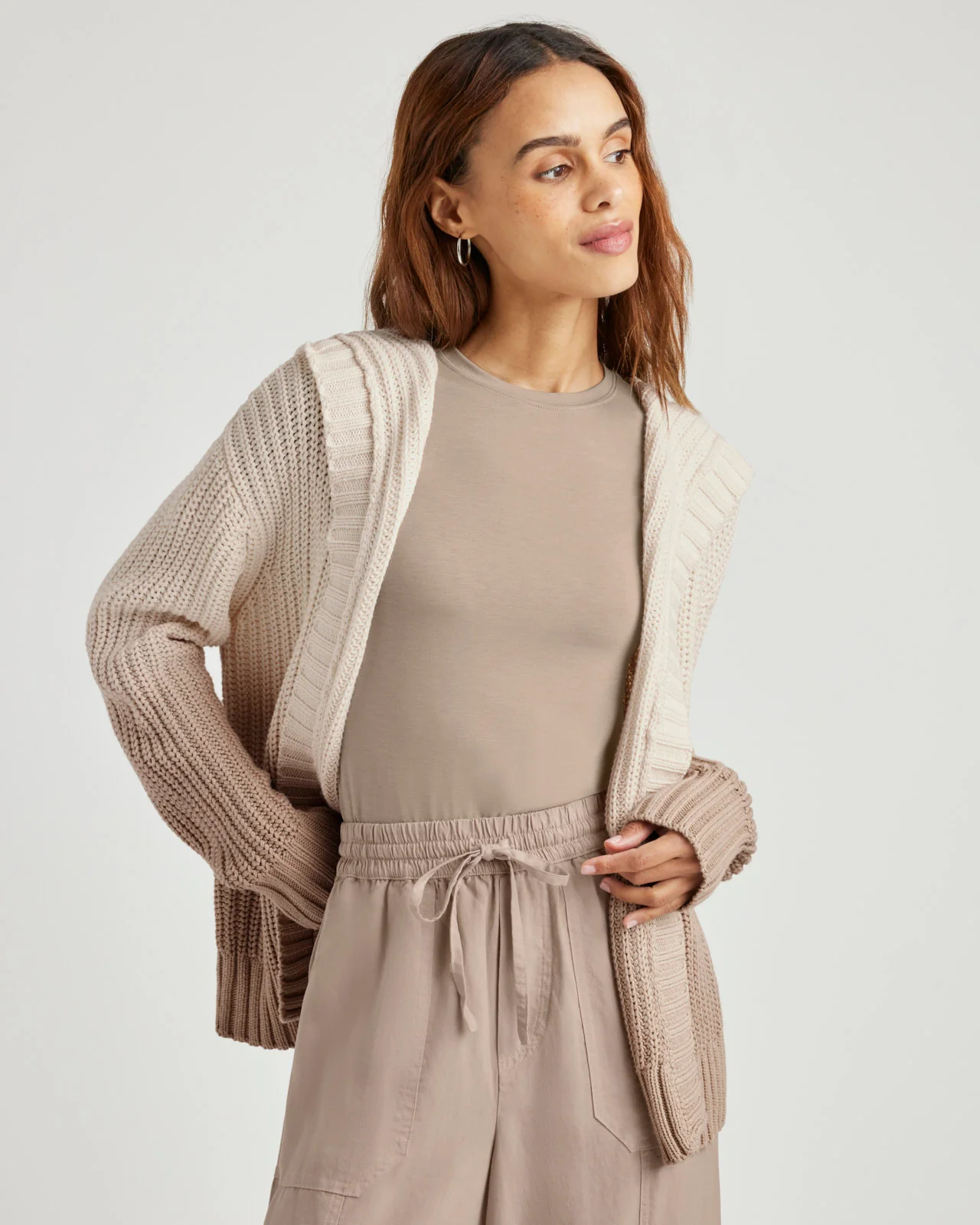 Raya Ombre Hooded Cardigan - Image 4