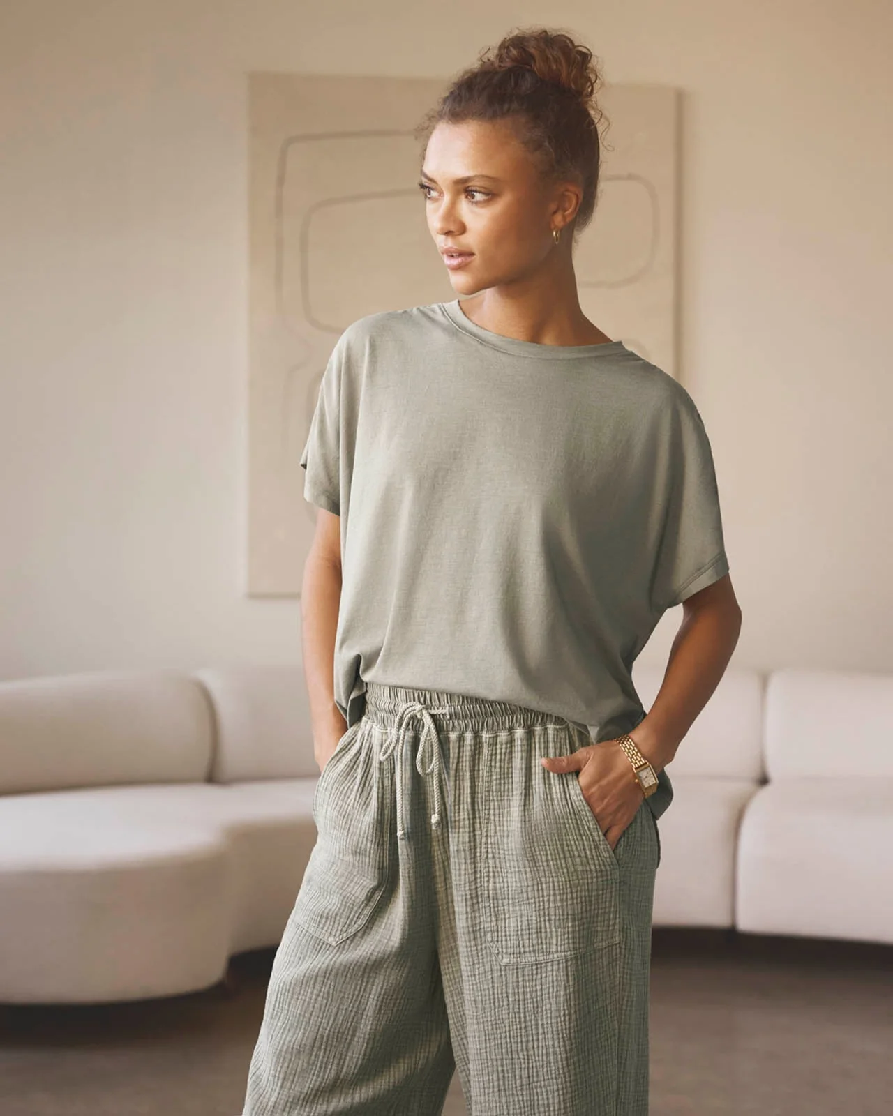 Rebecca Shirred Tee - Image 13