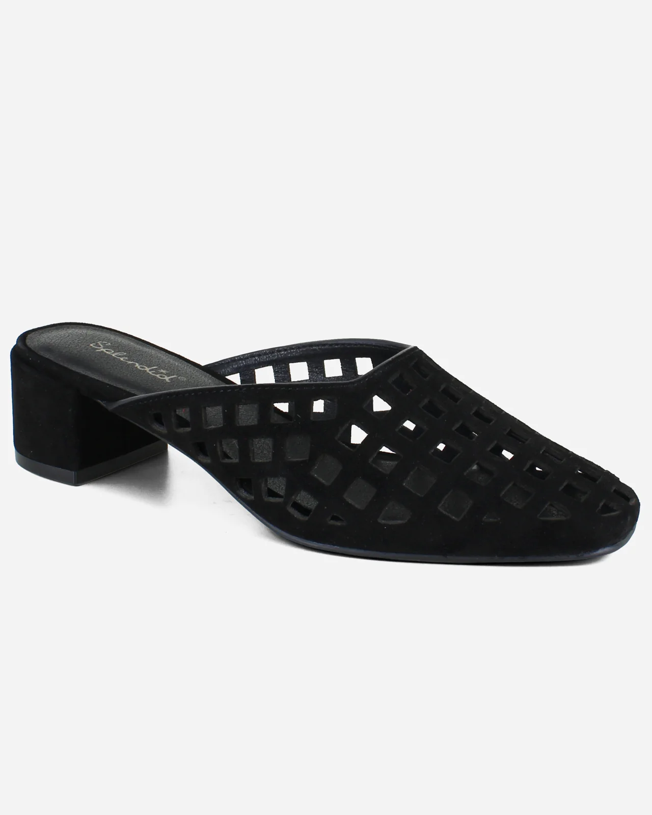 Ria Suede Mule in Black