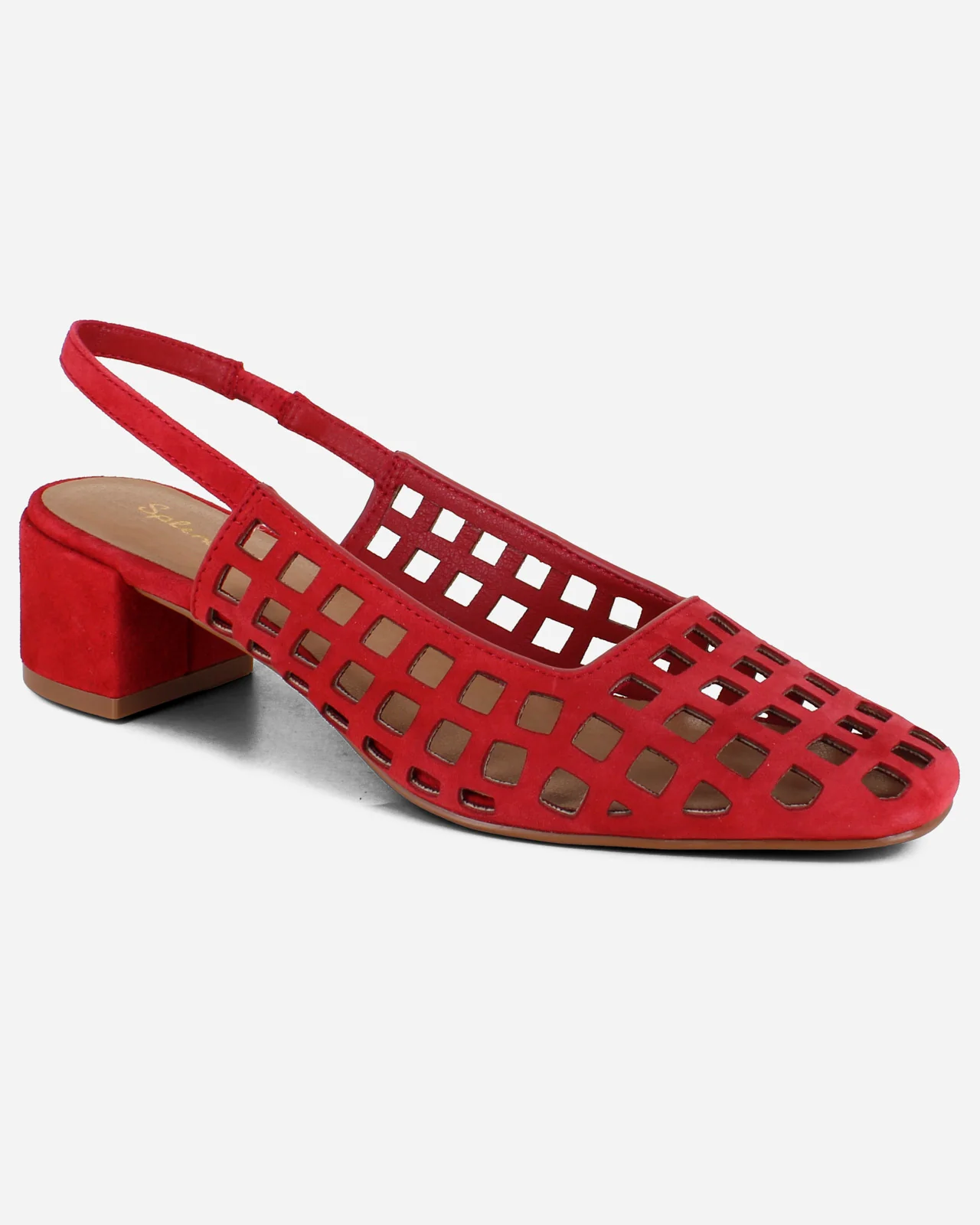 Roxanne Suede Mule in Red