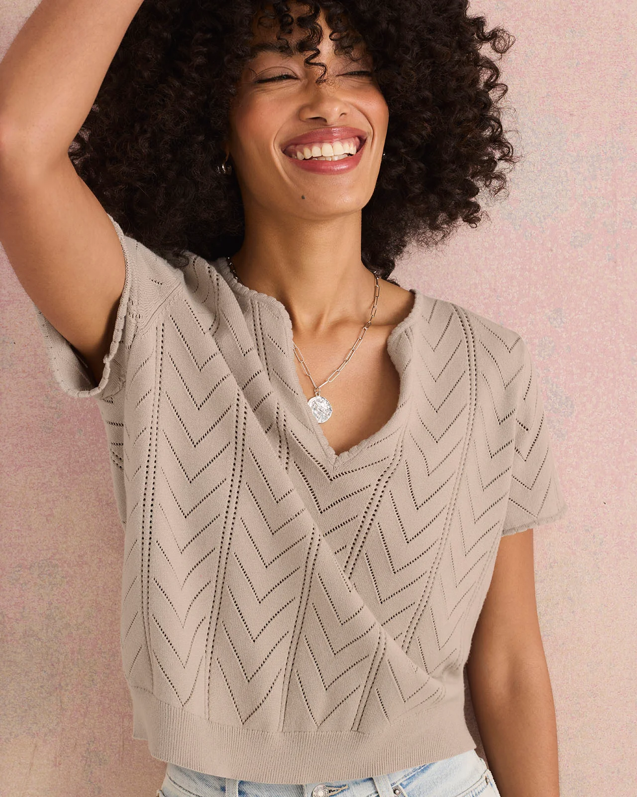Sabrina Pointelle Sweater