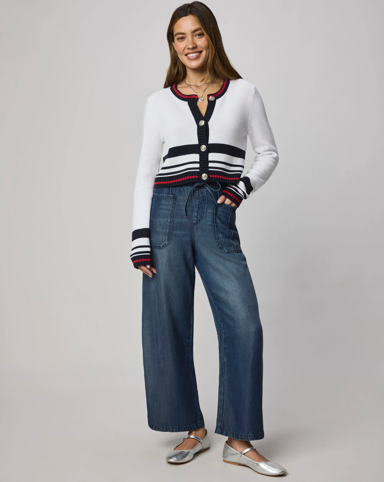 Sailor Stripe Cardigan - Image 2