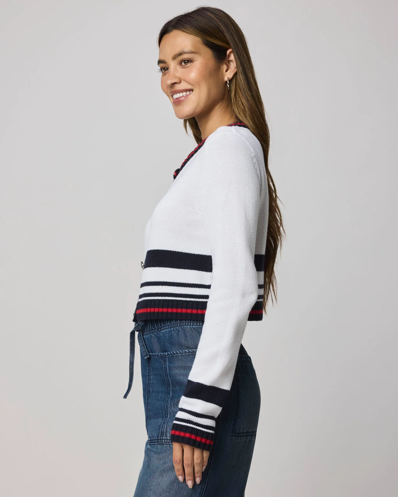Sailor Stripe Cardigan - Image 4