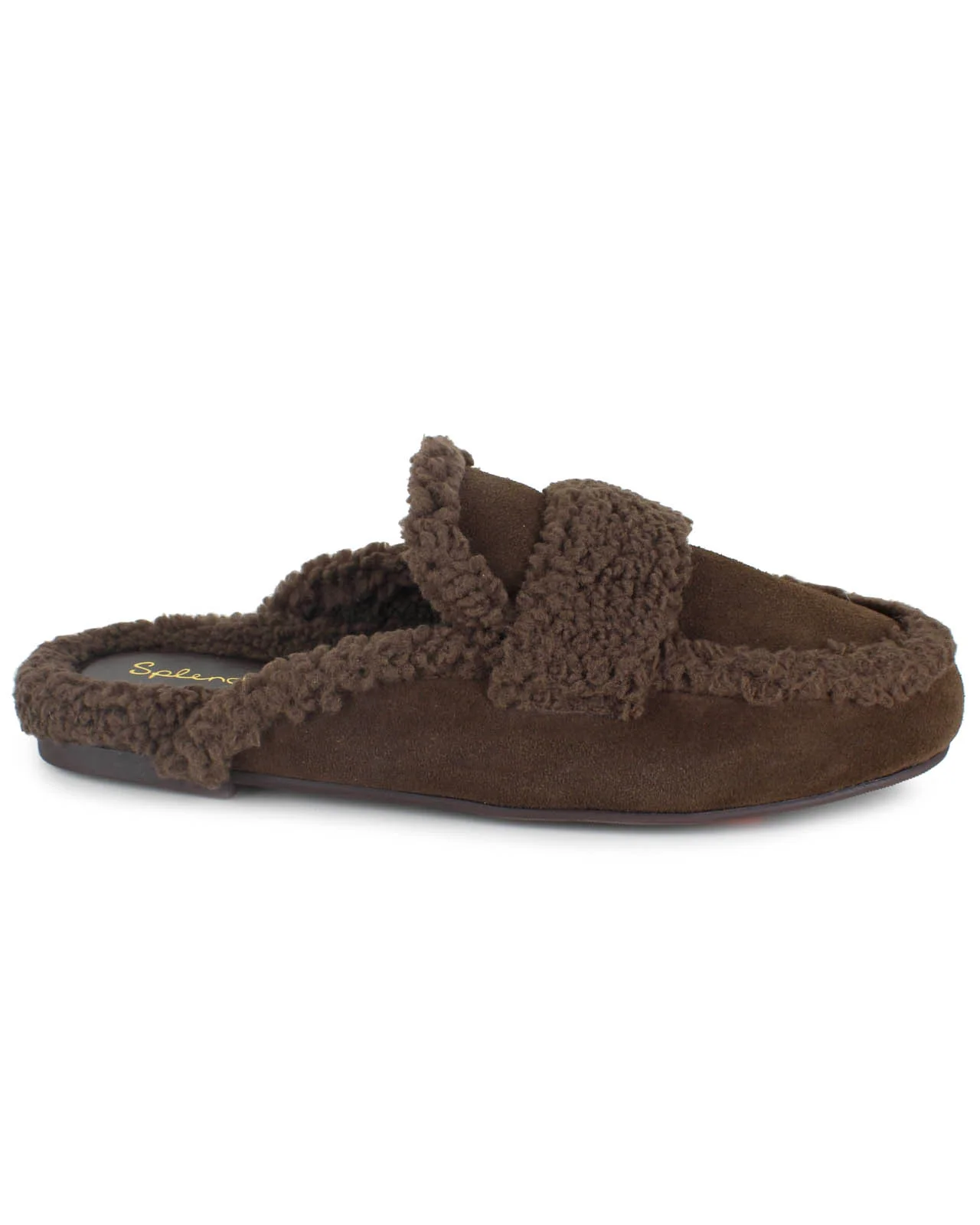 Sandra Sherpa Trim Slipper in Spice - Image 2