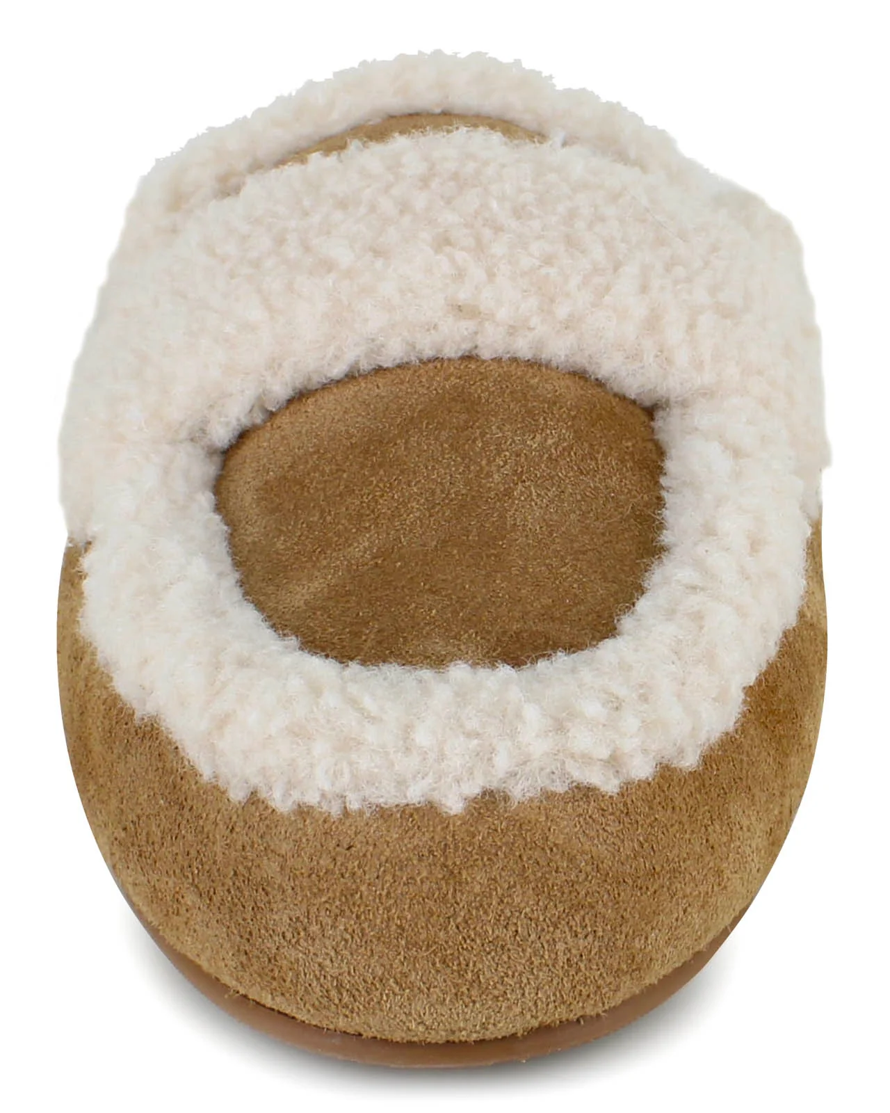 Sandra Sherpa Trim Slipper in Caramel - Image 3