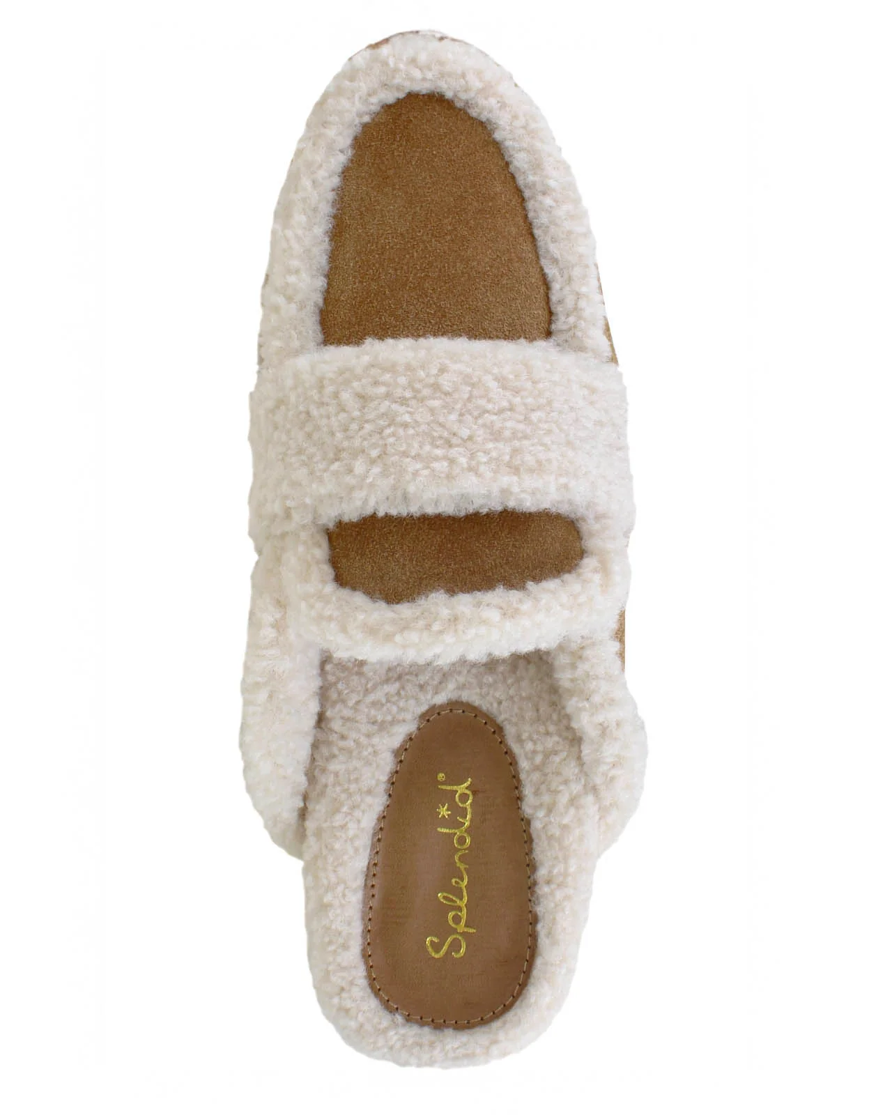 Sandra Sherpa Trim Slipper in Caramel - Image 5