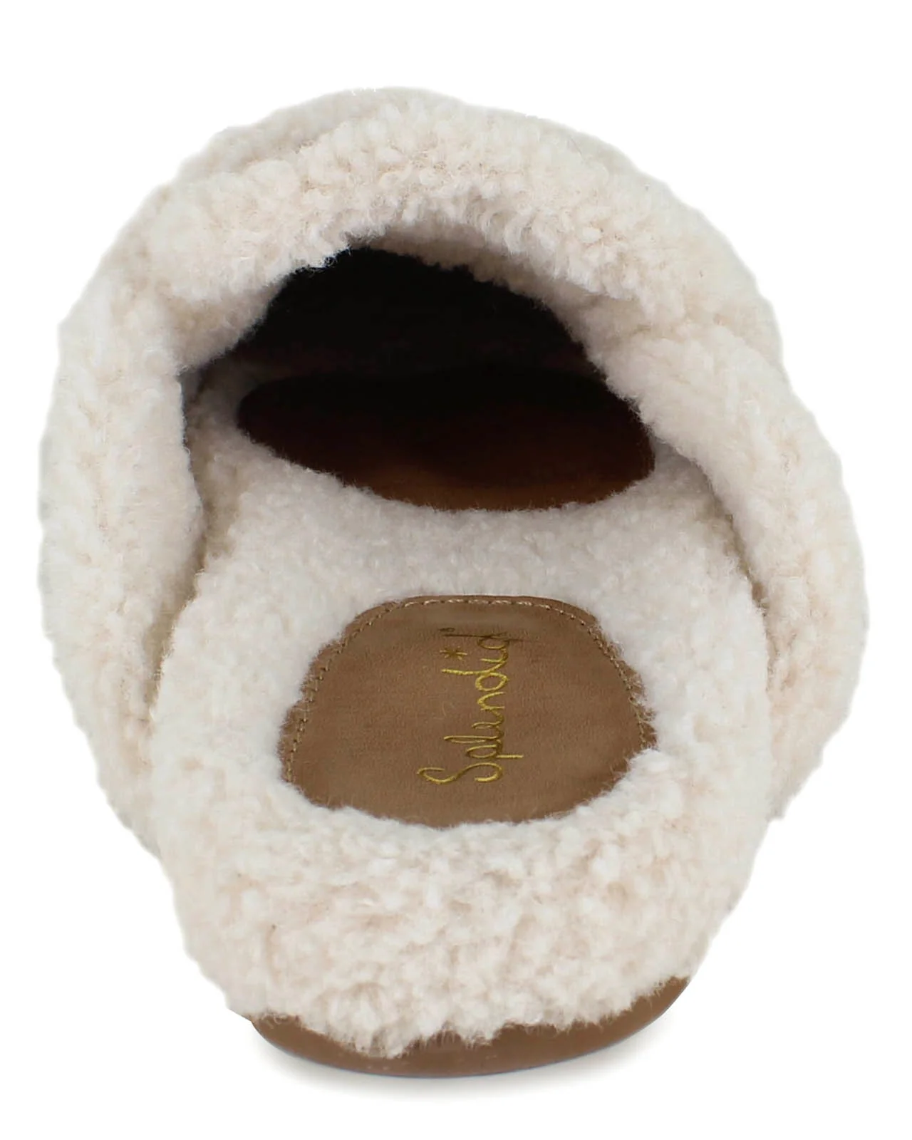 Sandra Sherpa Trim Slipper in Caramel - Image 6