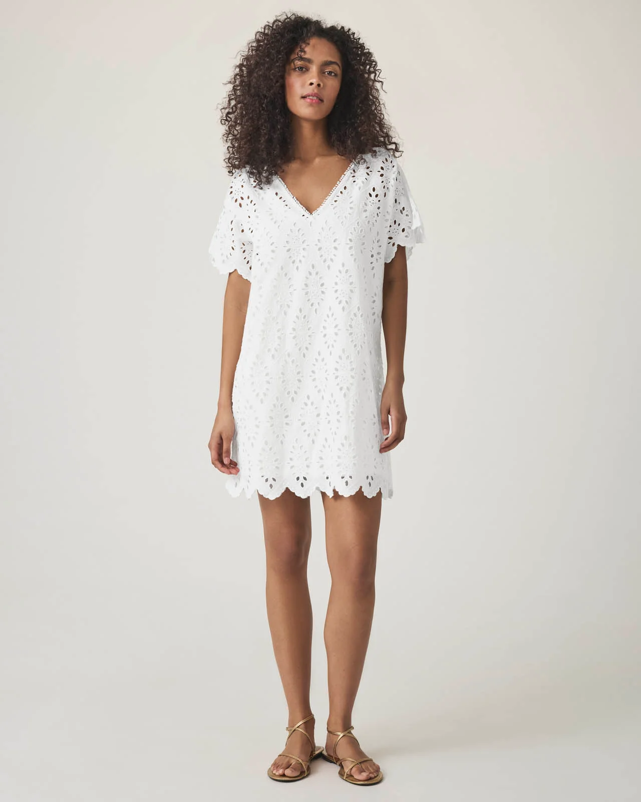 Sandro Eyelet Dress - Image 2