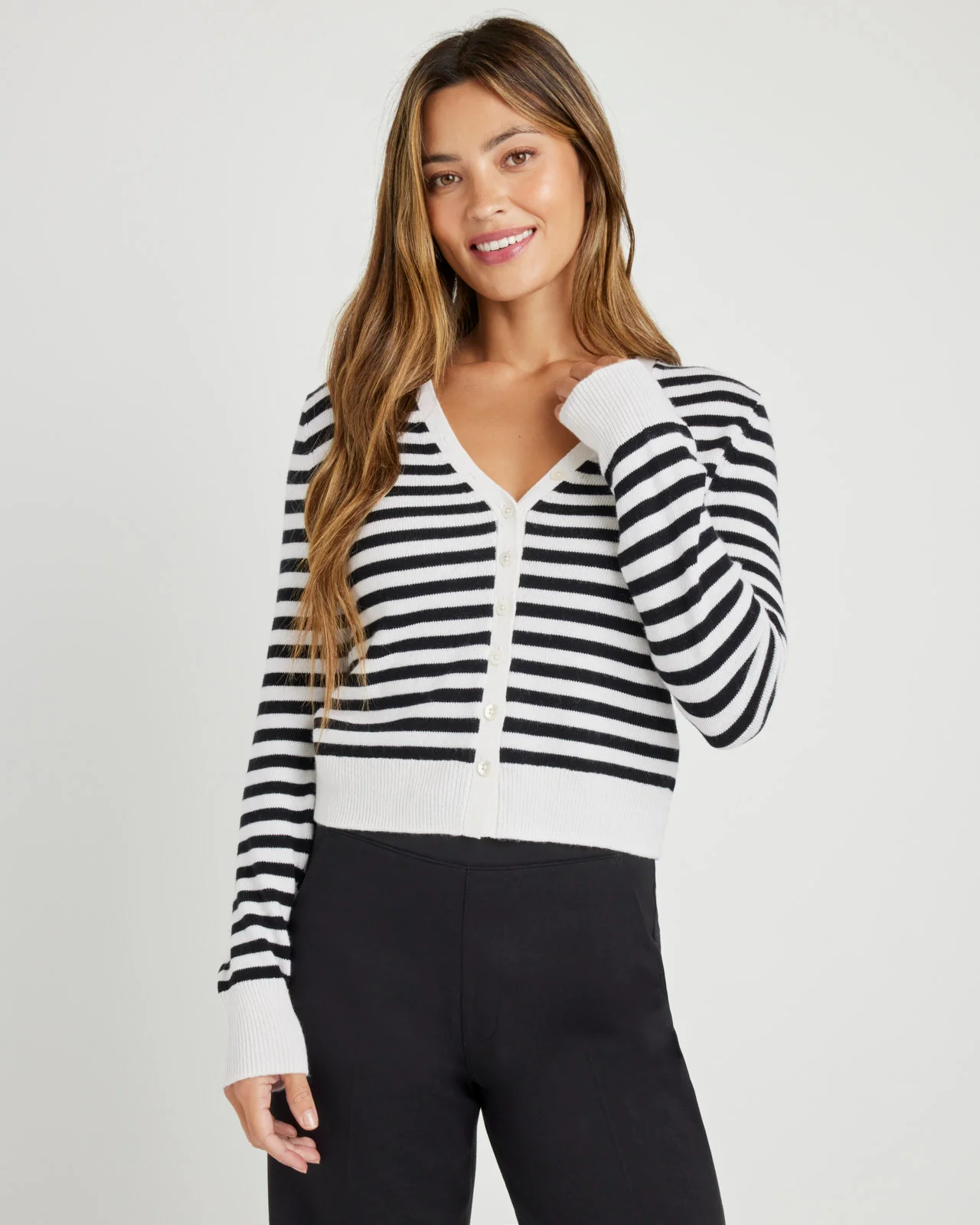Santina Stripe Cardigan - Image 2