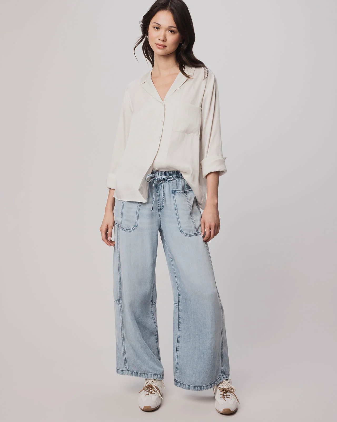 Serena Satin Button Down - Image 9