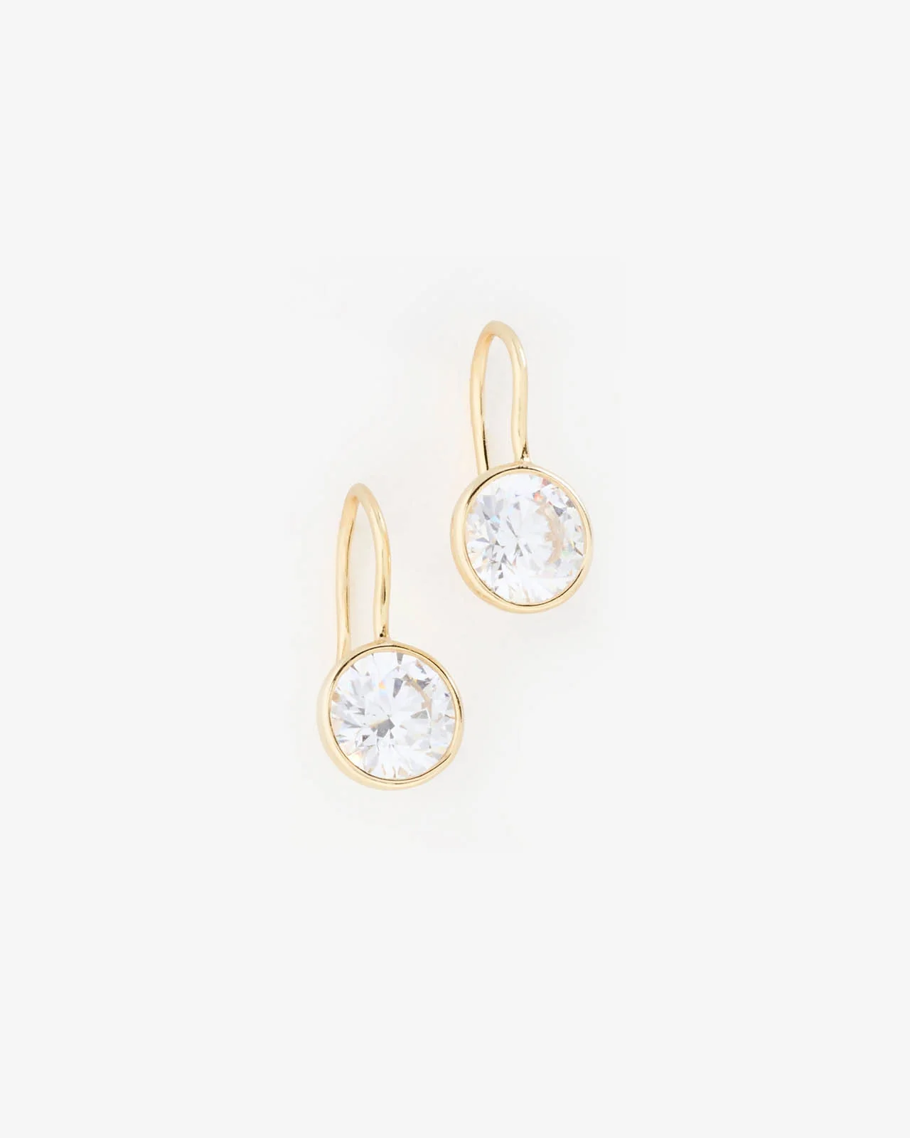 Shashi Bezel Gold Drop Earring