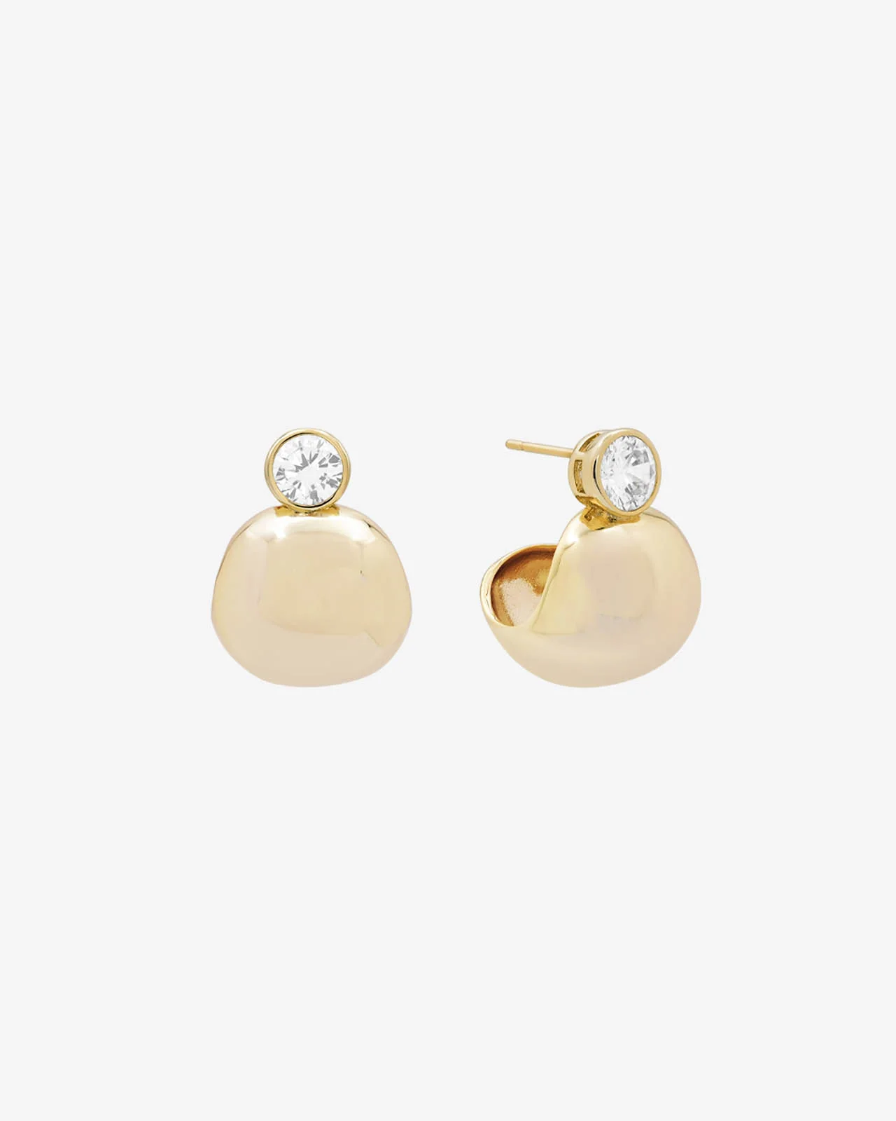 Shashi Bezel Gold Earring