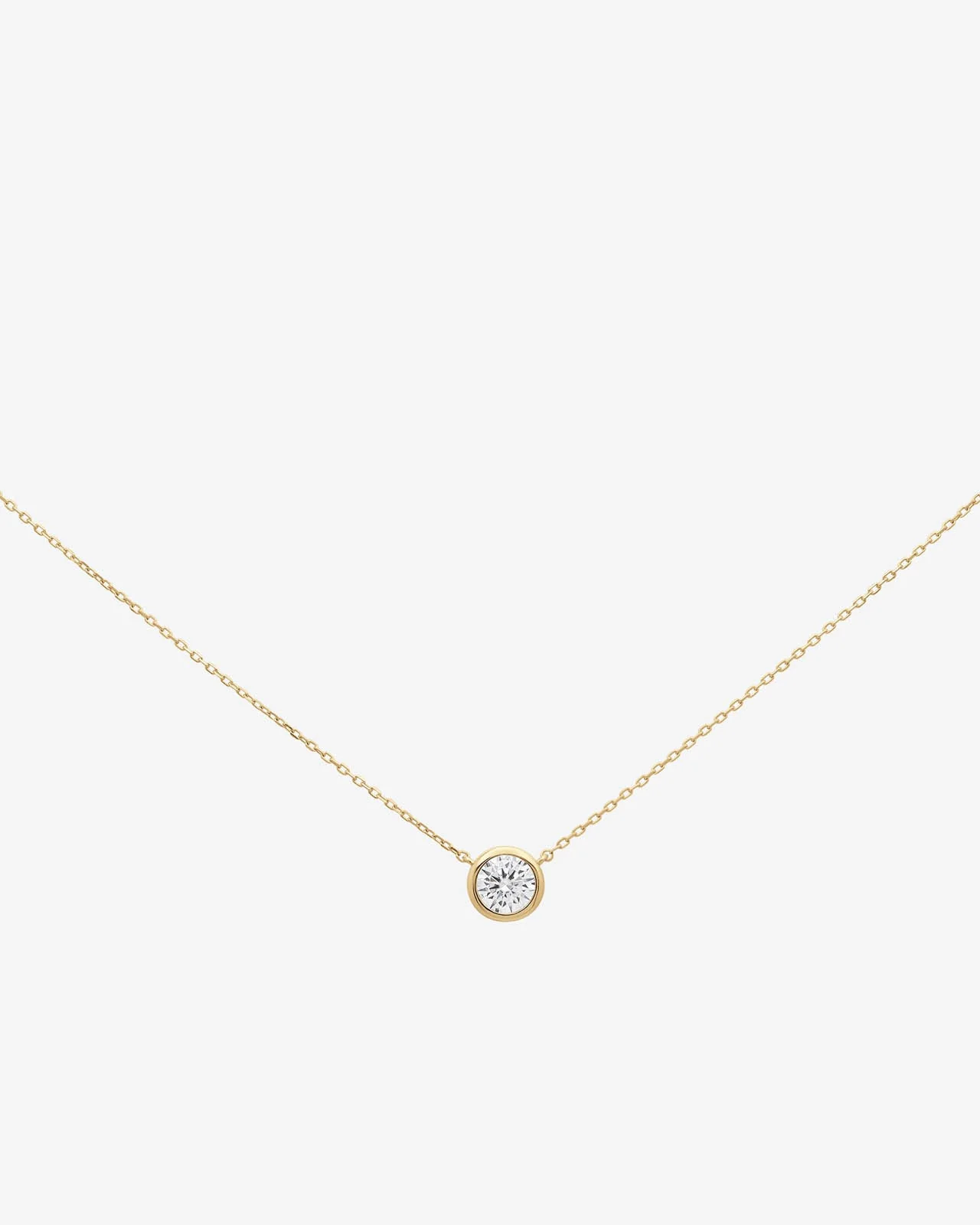 Shashi Bezel Solitaire Moissanite Necklace