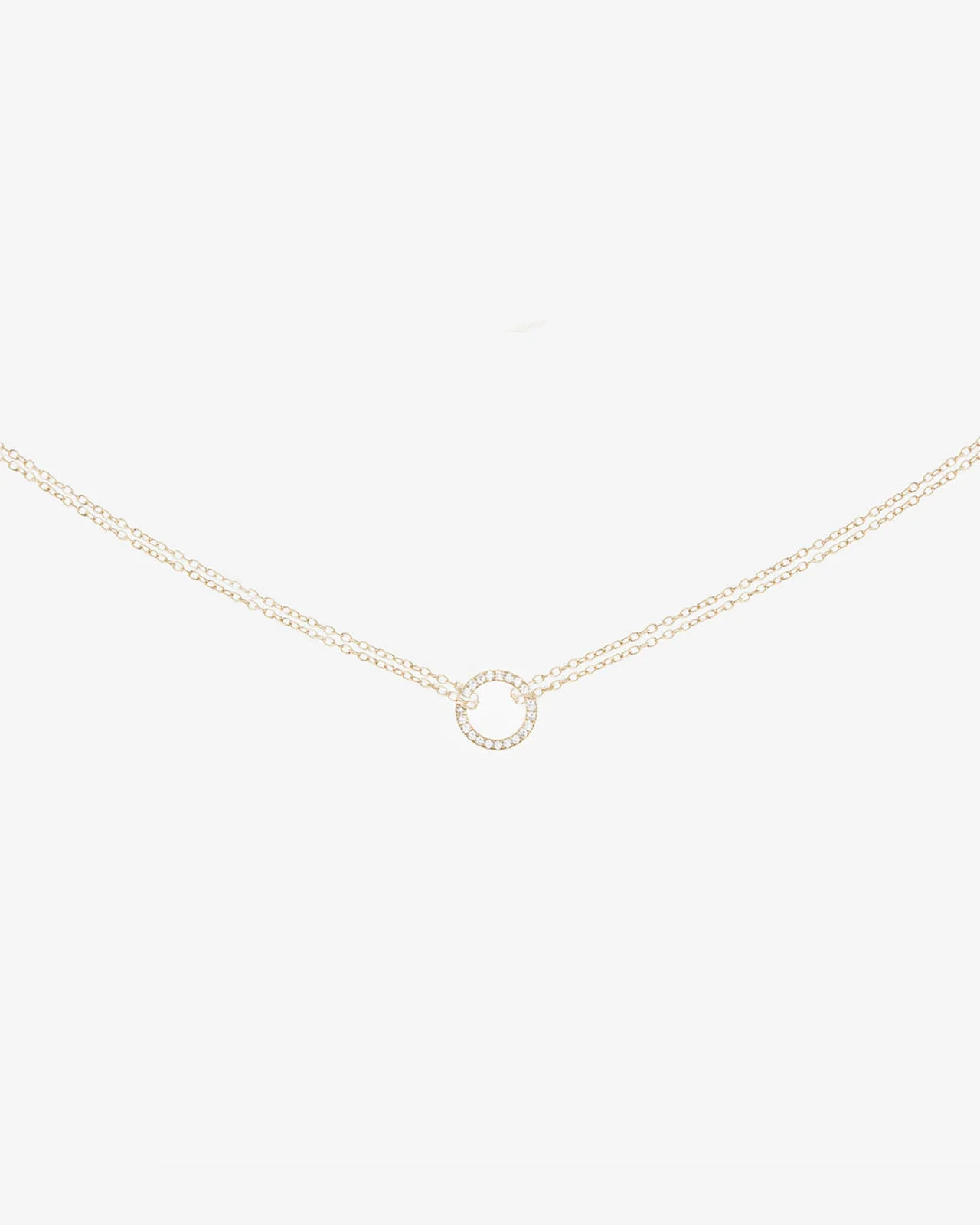 Shashi Circle Pave Necklace