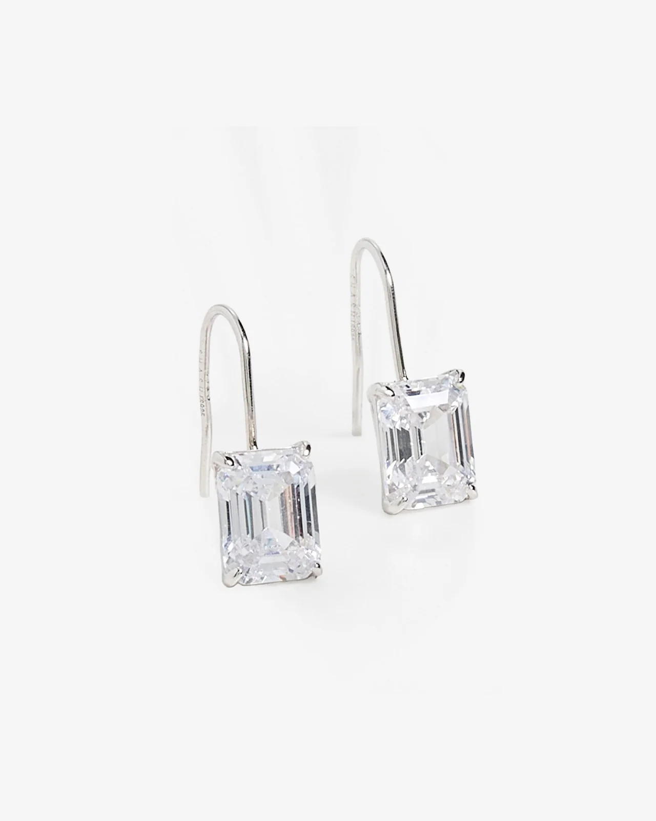Shashi Emerald Baguette French Hook Earring