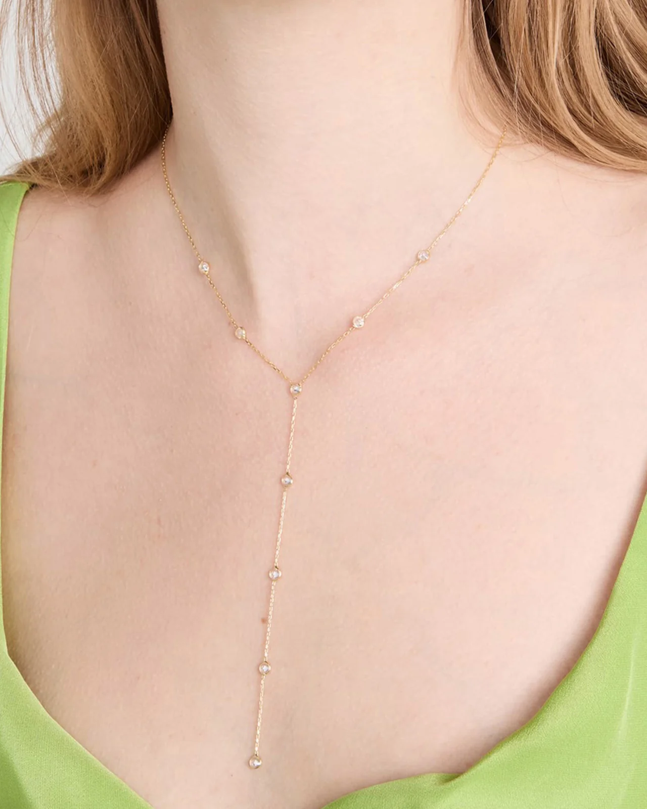 Shashi Emily Diamond Lariat Necklace - Image 2