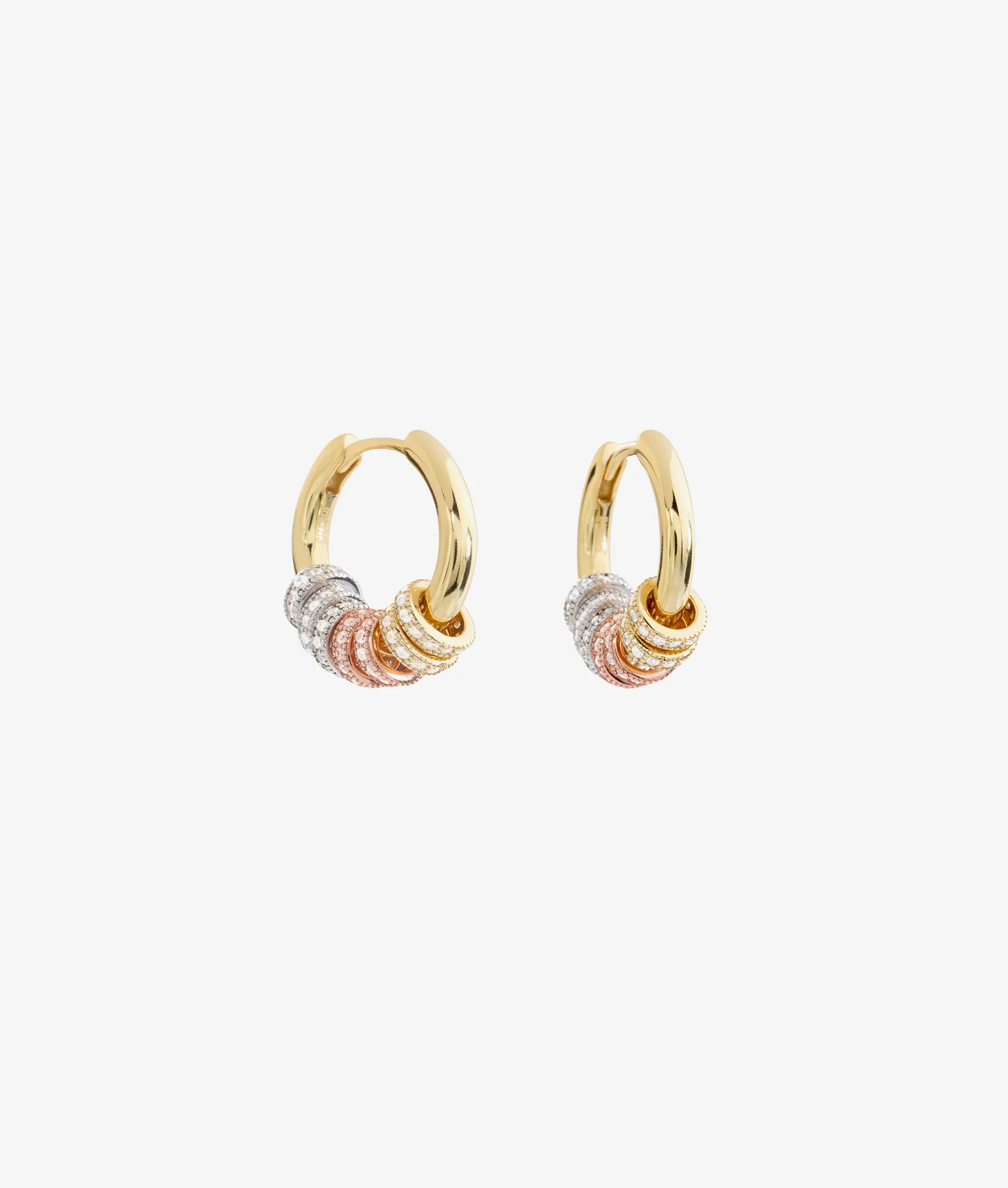 SHASHI Gaia Pave Hoop Earrings
