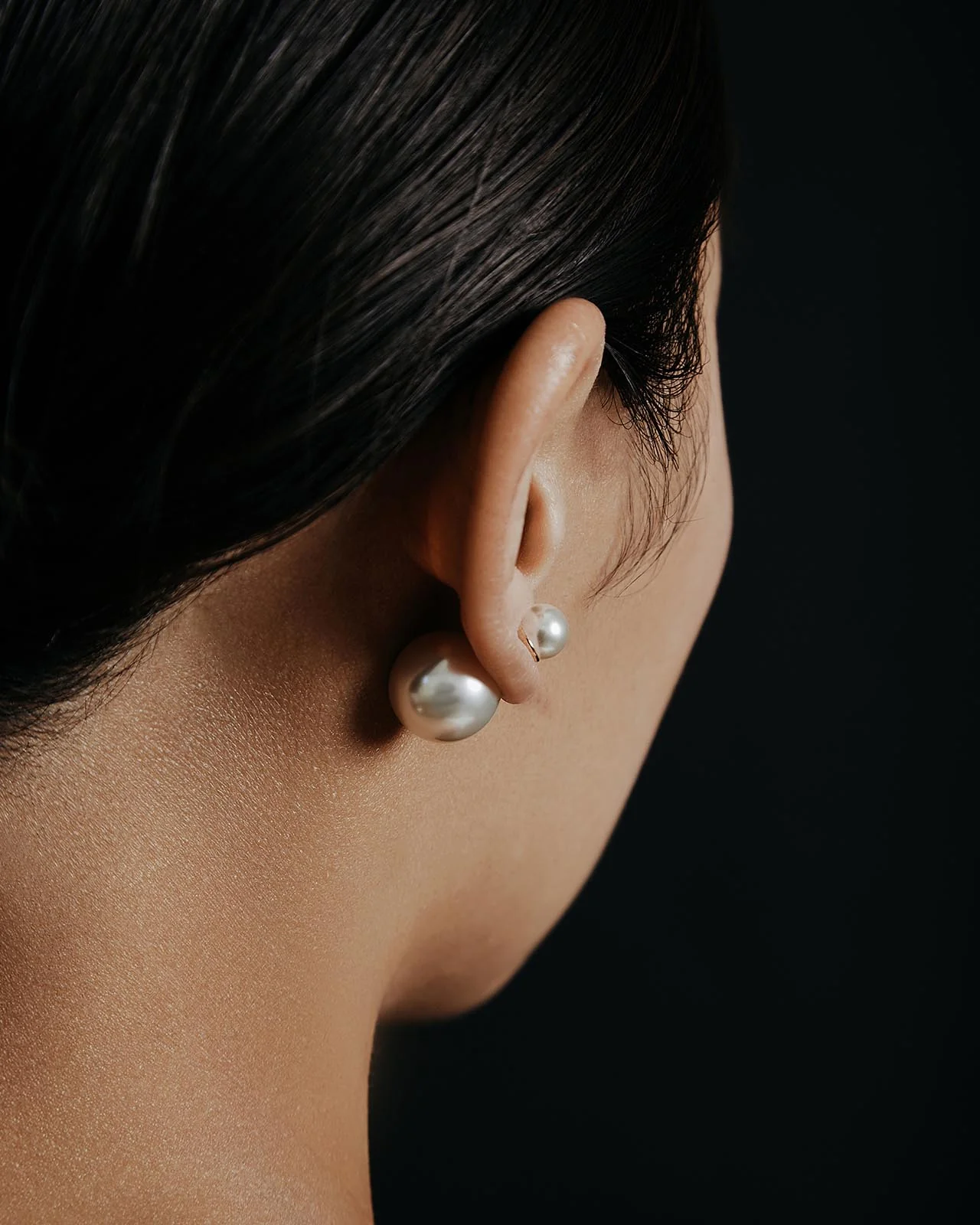 Shashi Pearl Double Ball Earring - Image 2