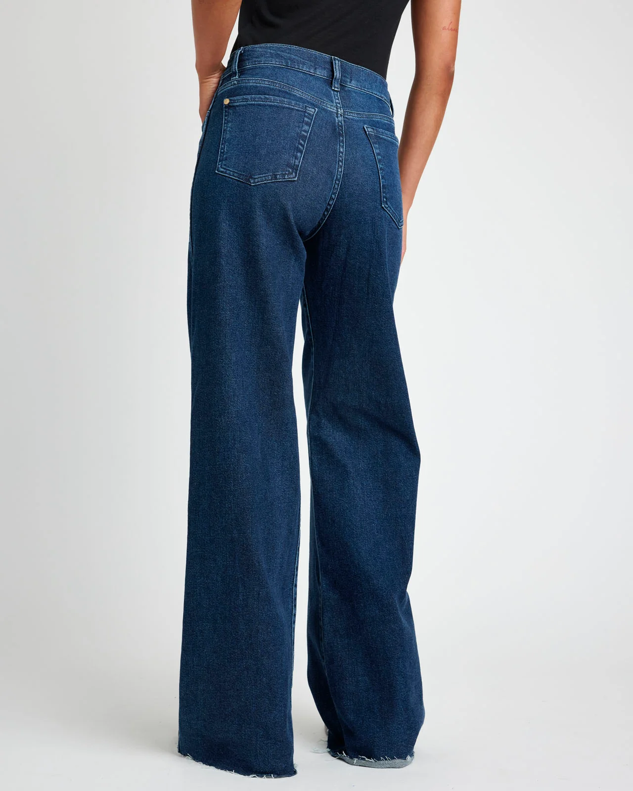 Slim Palazzo Raw Hem Jean - Image 5