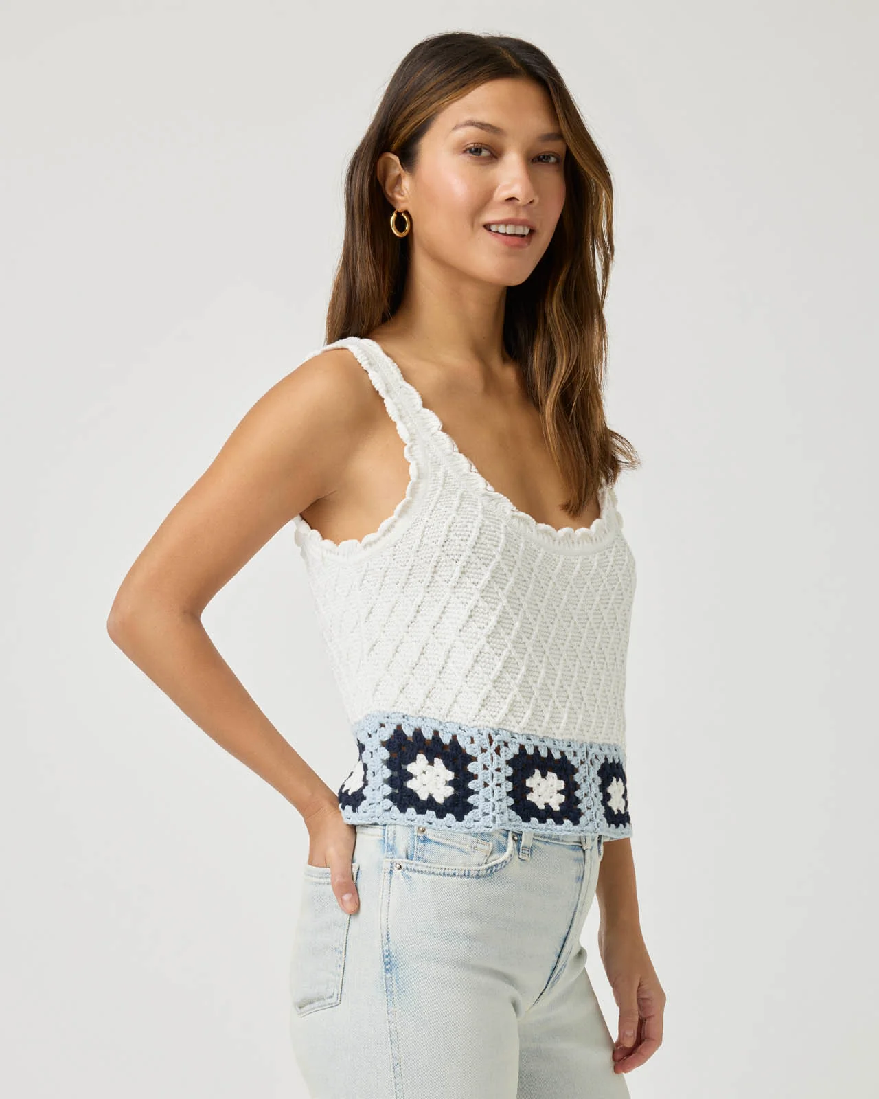 Sonia Crochet Sweater Tank - Image 4