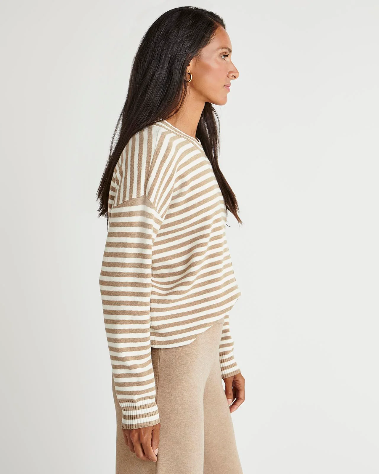 Splendid x Cella Jane Striped Front Seam Sweater - Image 5