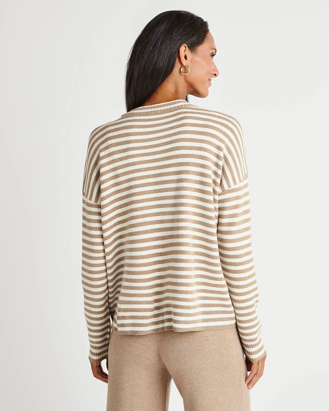 Splendid x Cella Jane Striped Front Seam Sweater - Image 6