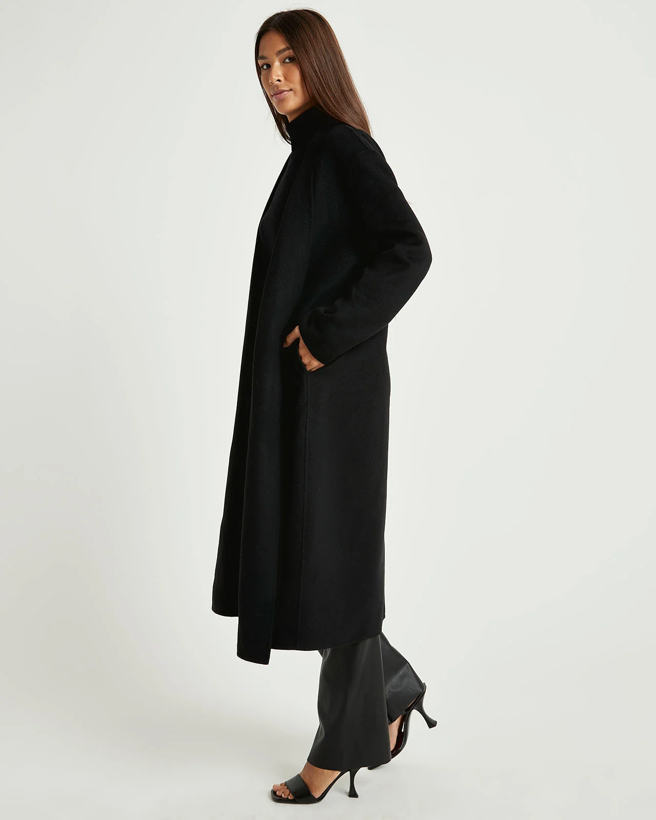 Splendid x Cella Jane Waist-Tie Wool Coat - Image 4