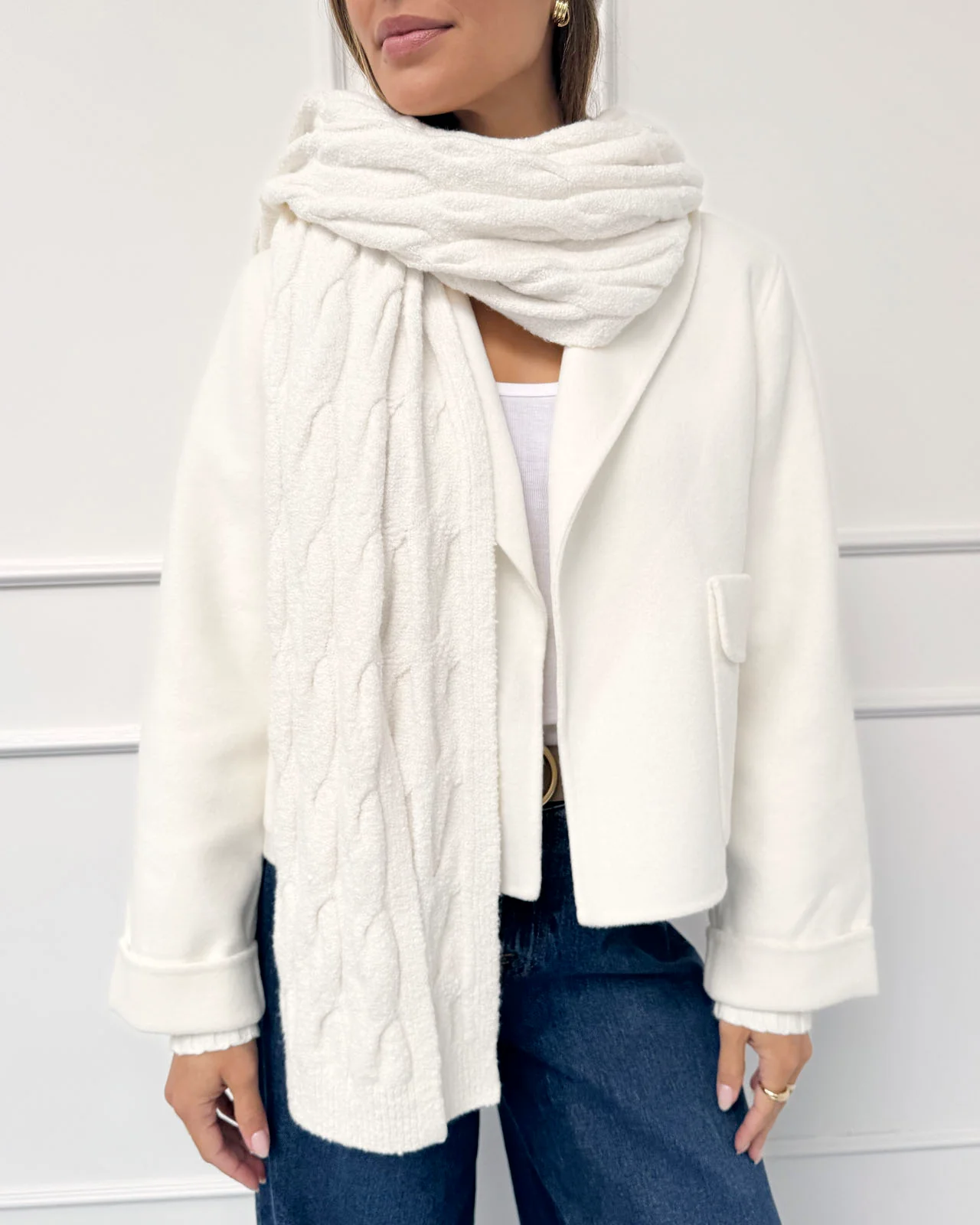 Splendid x @Cellajaneblog Cable Scarf - Image 3