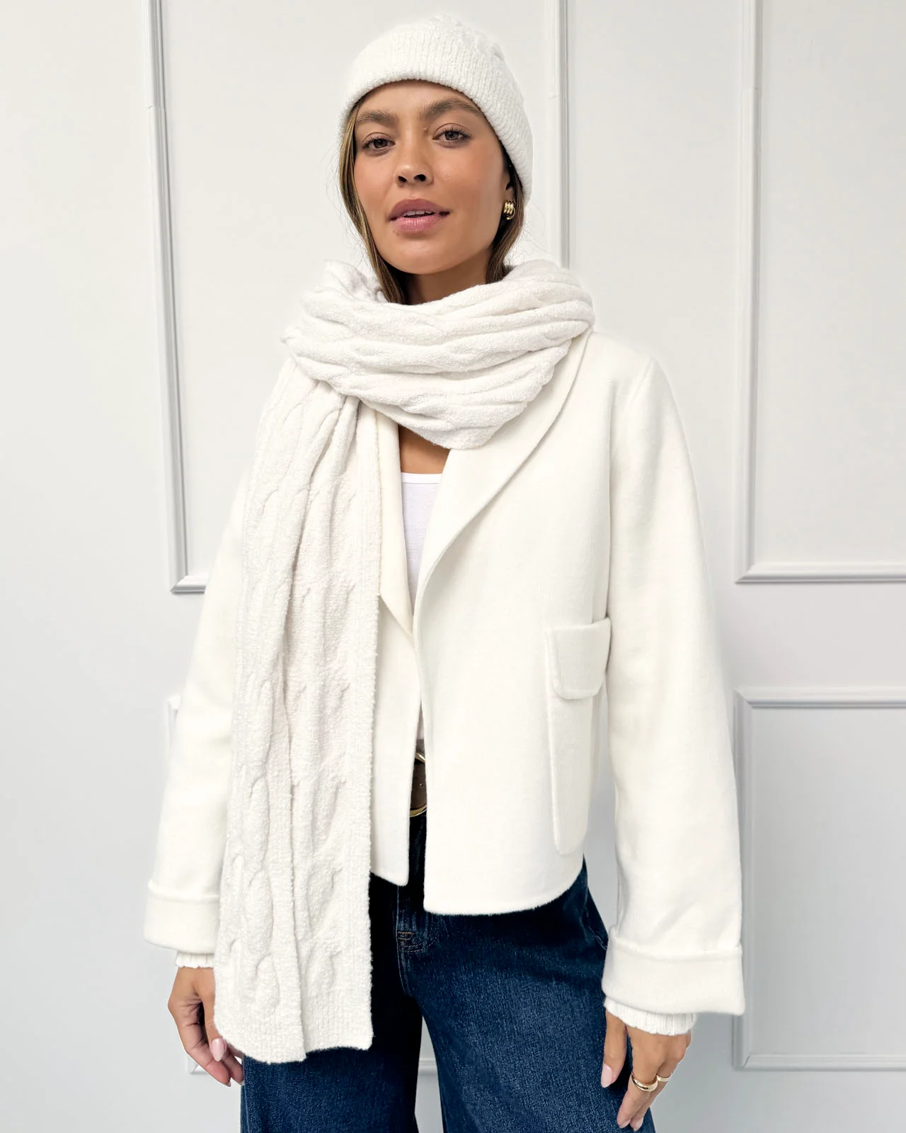 Splendid x @Cellajaneblog Cable Scarf - Image 4