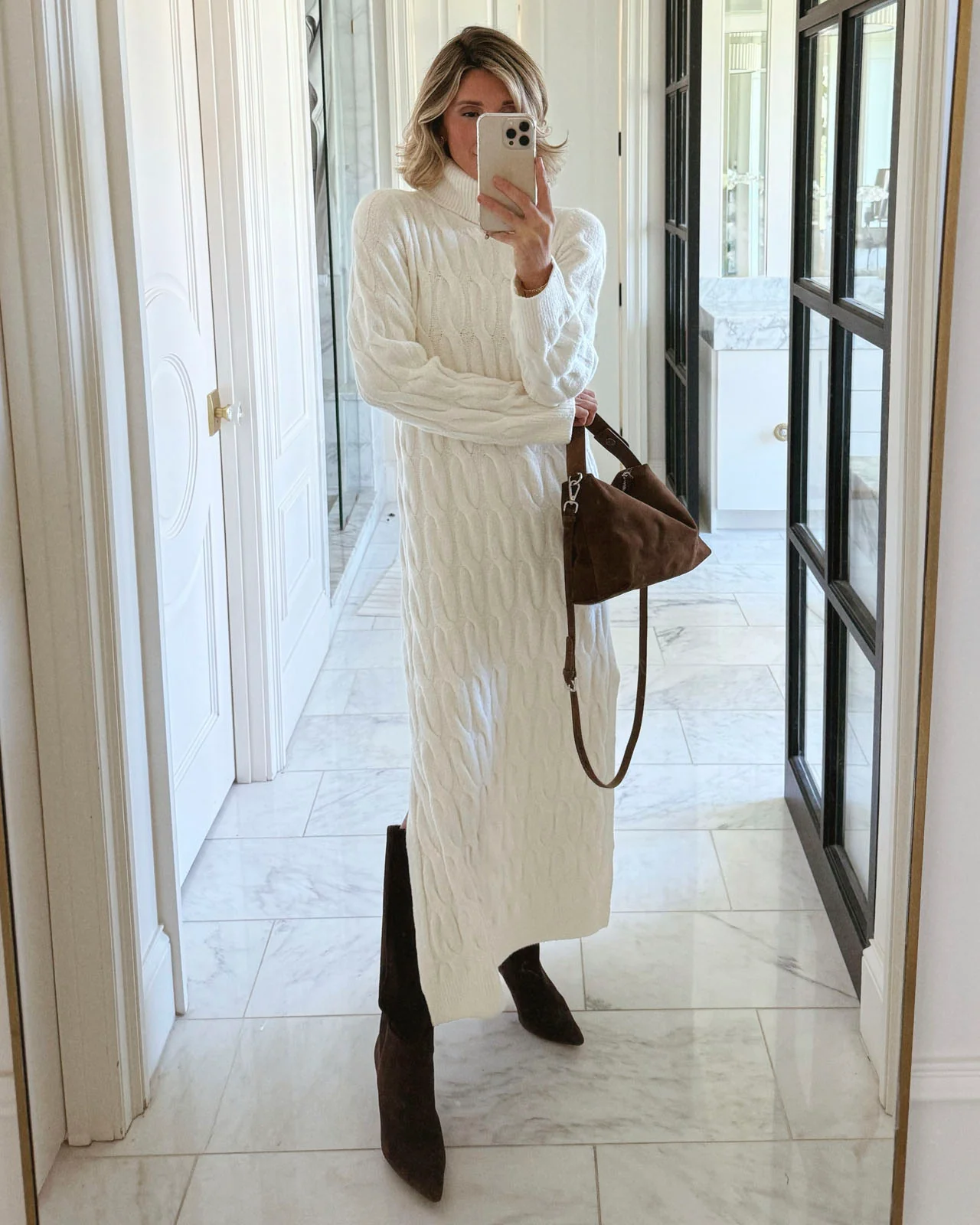 Splendid x @Cellajaneblog Cable Sweater Dress